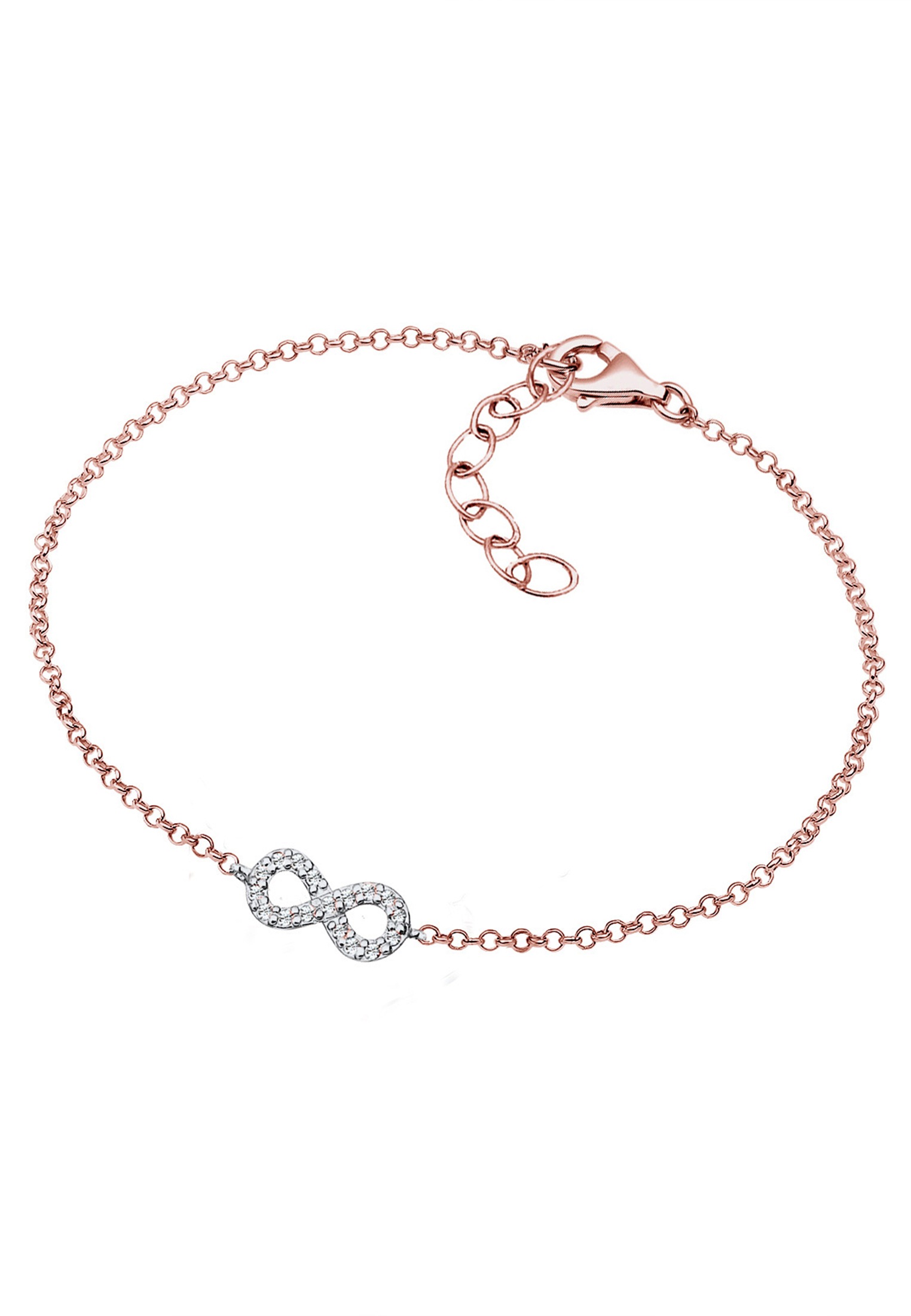 Elli Armband »Infinity Bi-Color Kristalle Silber«