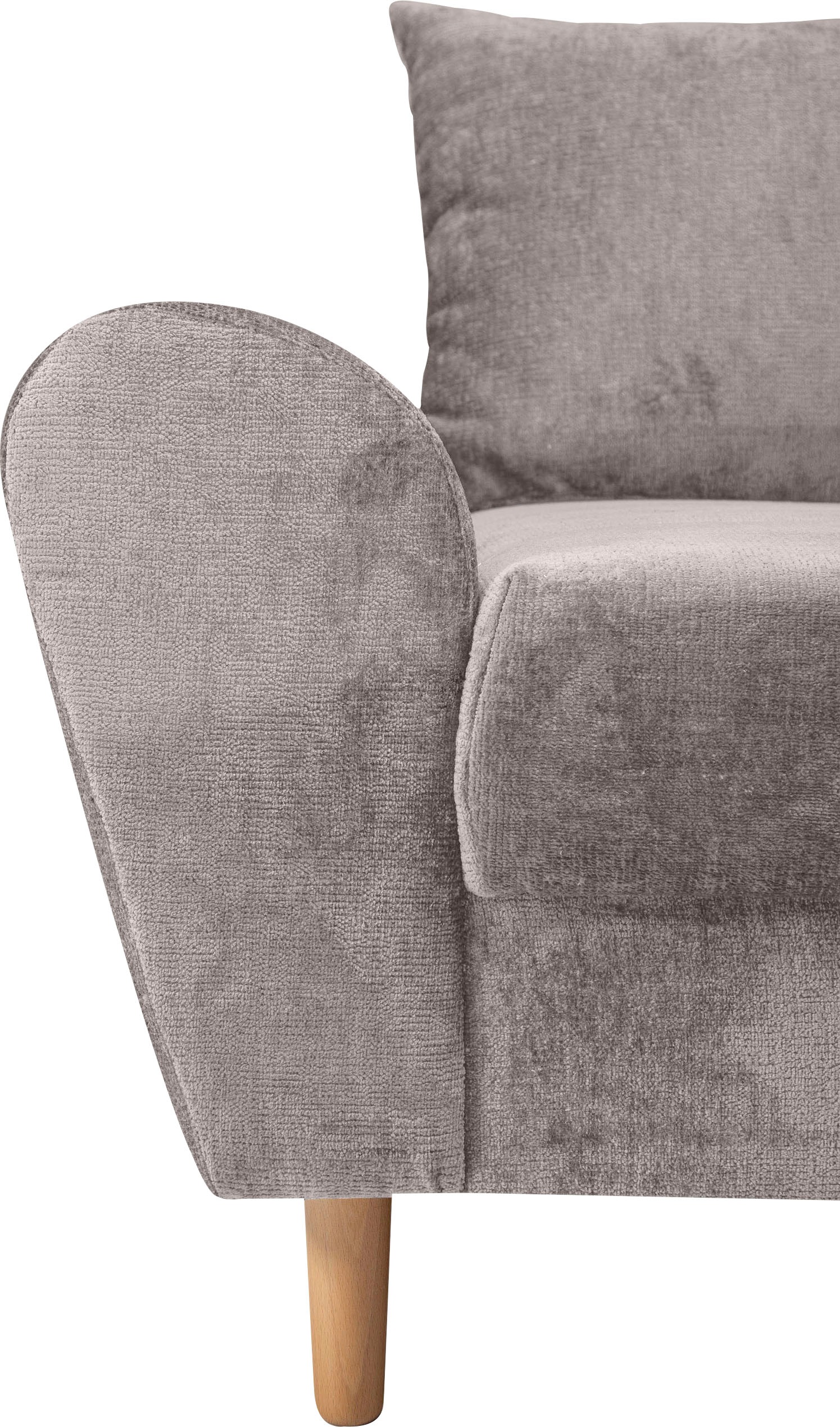 COLLECTION AB Ecksofa »Reims L-Form«, Ottomane beidseitig montierbar, inkl. Bettfunktion und Hocker