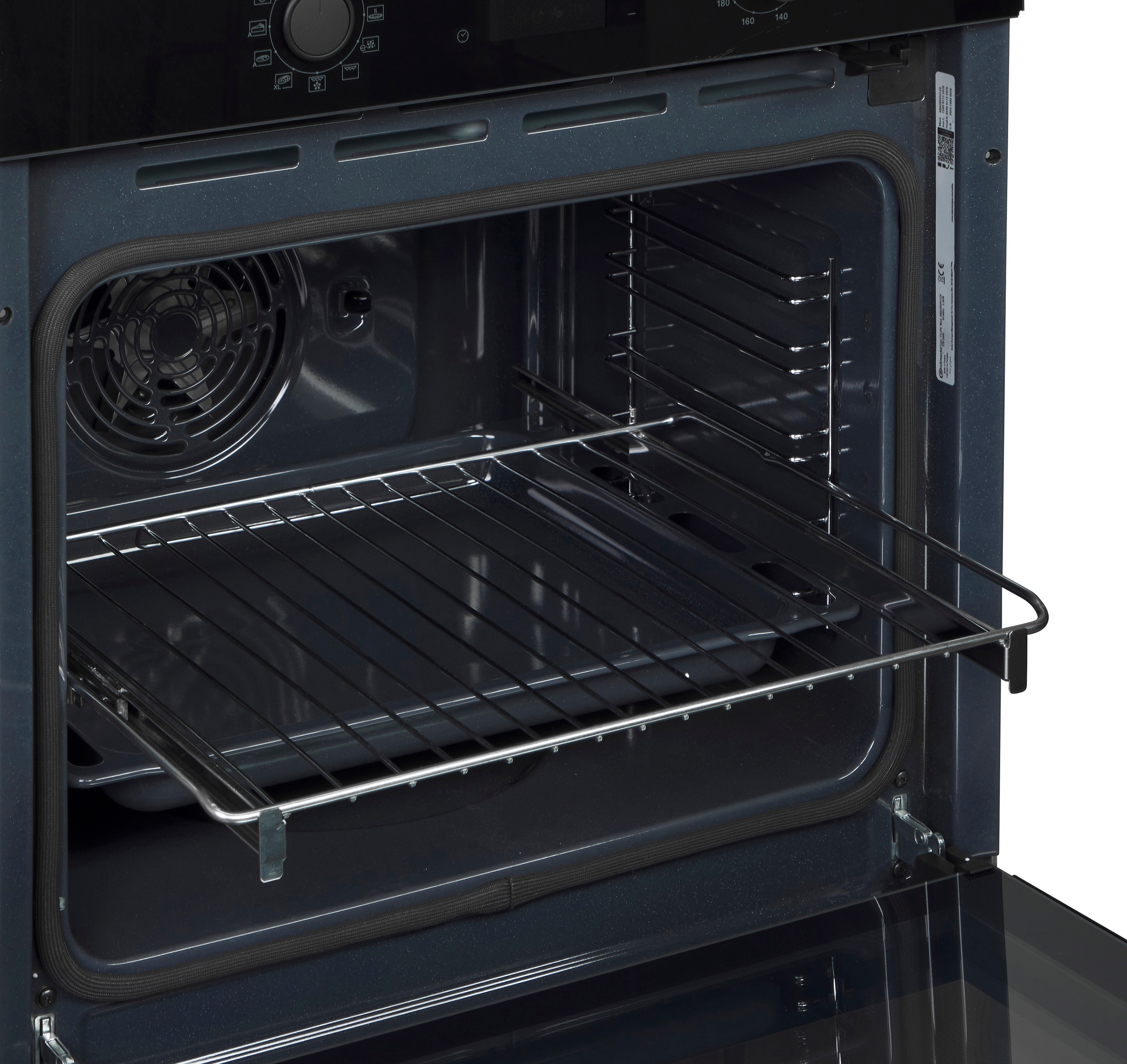 BAUKNECHT Einbaubackofen  »BBA285PU1ZK«, mit 1-fach-Teleskopauszug, Pyrolyse-Selbstreinigung, Easy Grill - eiaches Grillen im Backofen
