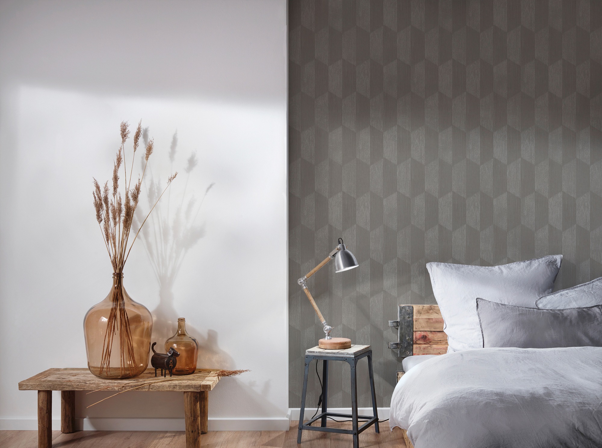 A.S. Création Vliestapete »Geo Effect«, 3D-Optik-metallic-geometrisch, Geometrische Tapete 3D Effekt Tapeten Wohnzimmer Schlafzimmer Küche