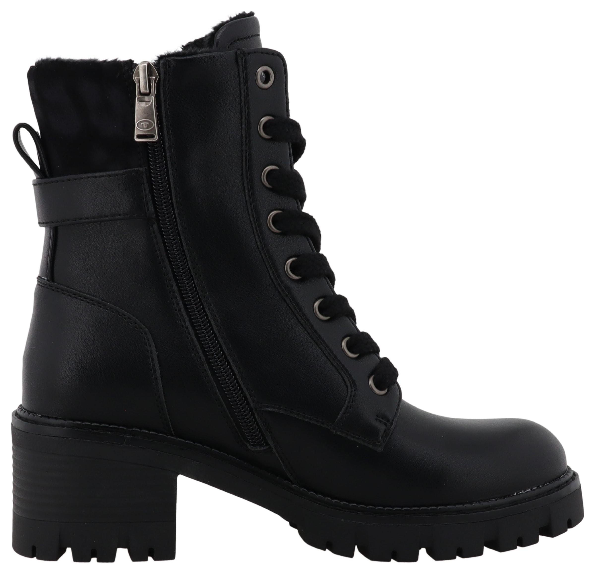 TOM TAILOR Winterstiefelette, Workerboots, Plateaustiefelette mit Blockabsatz