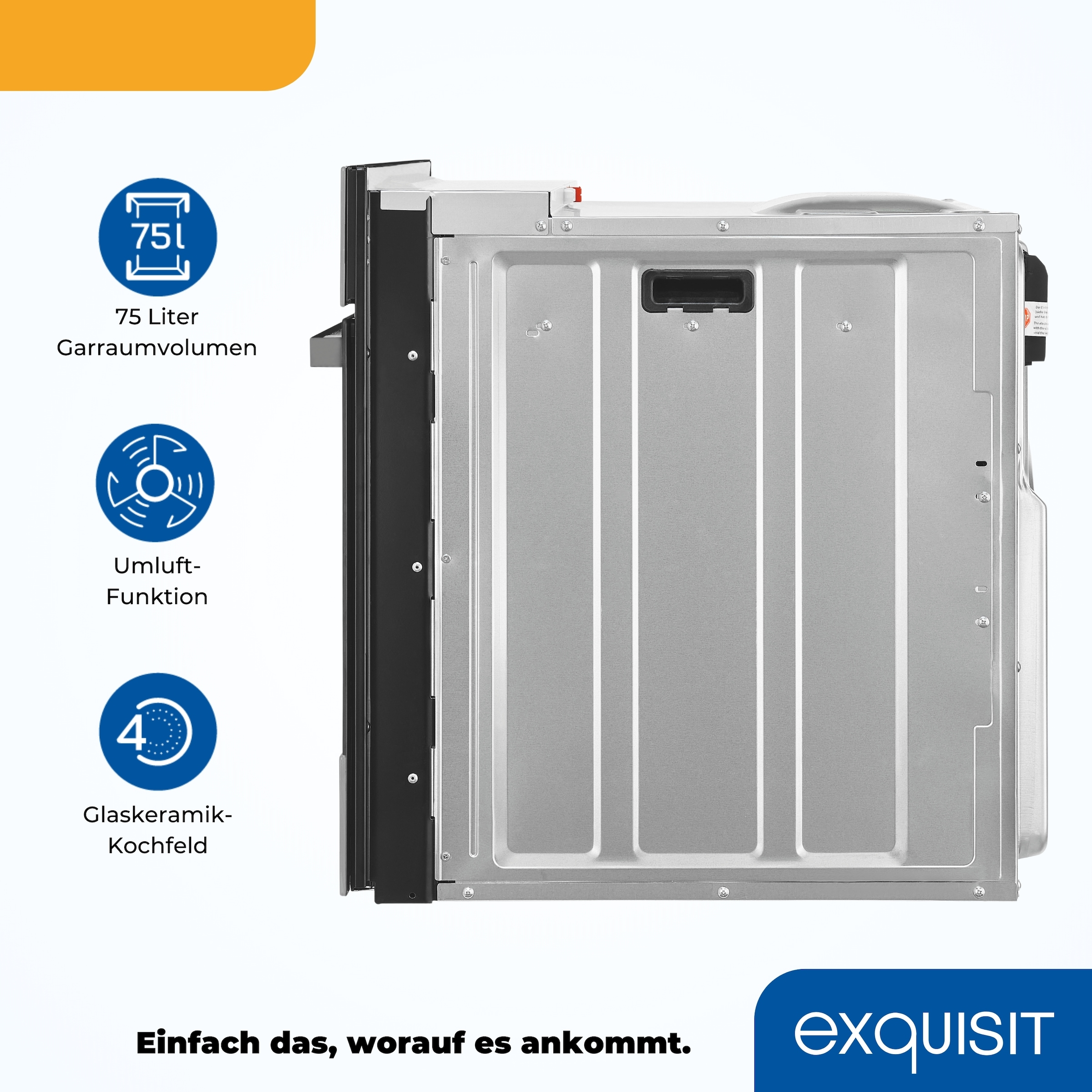 exquisit Elektro-Herd-Set »EHE 185-HZ-020 inox«