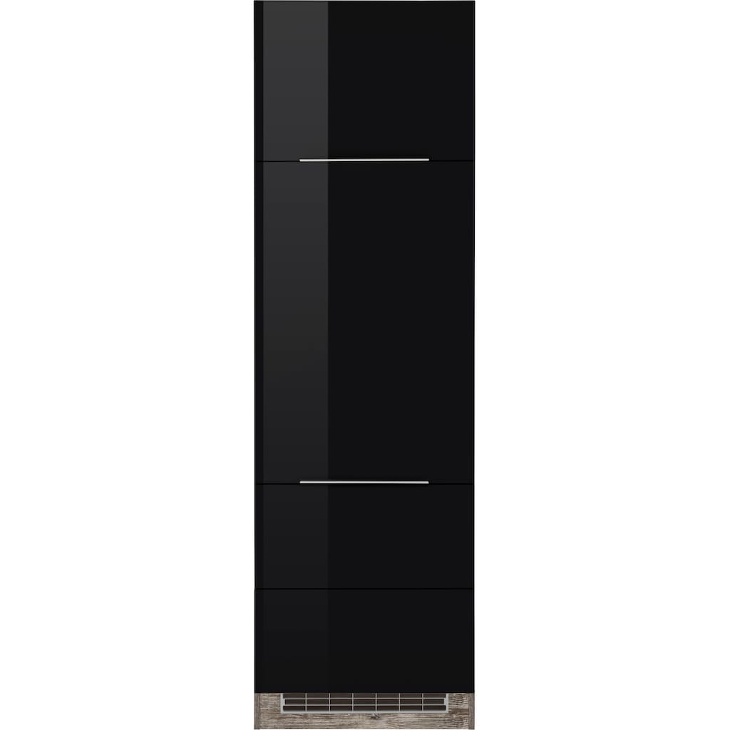 Kochstation Kühlumbauschrank »KS-Brindisi«, 60 cm breit, 200 cm hoch, hochwertige MDF Fronten