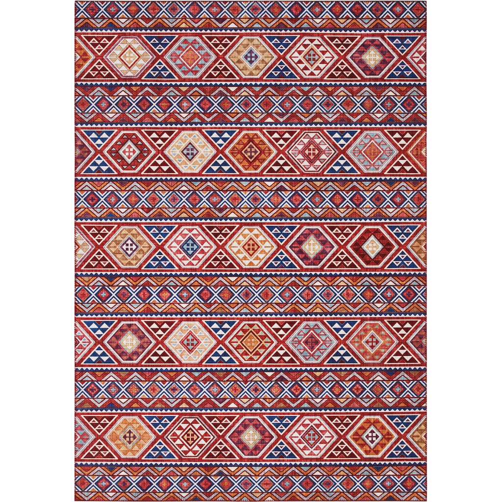 ELLE DECORATION Teppich »Anatolian«, rechteckig, 5 mm Höhe, Orient Optik, Vintage Design, Wohnzimmer, Schlafzimmer, Robust, Pflegeleicht, gekettelt, kräftige Farben
