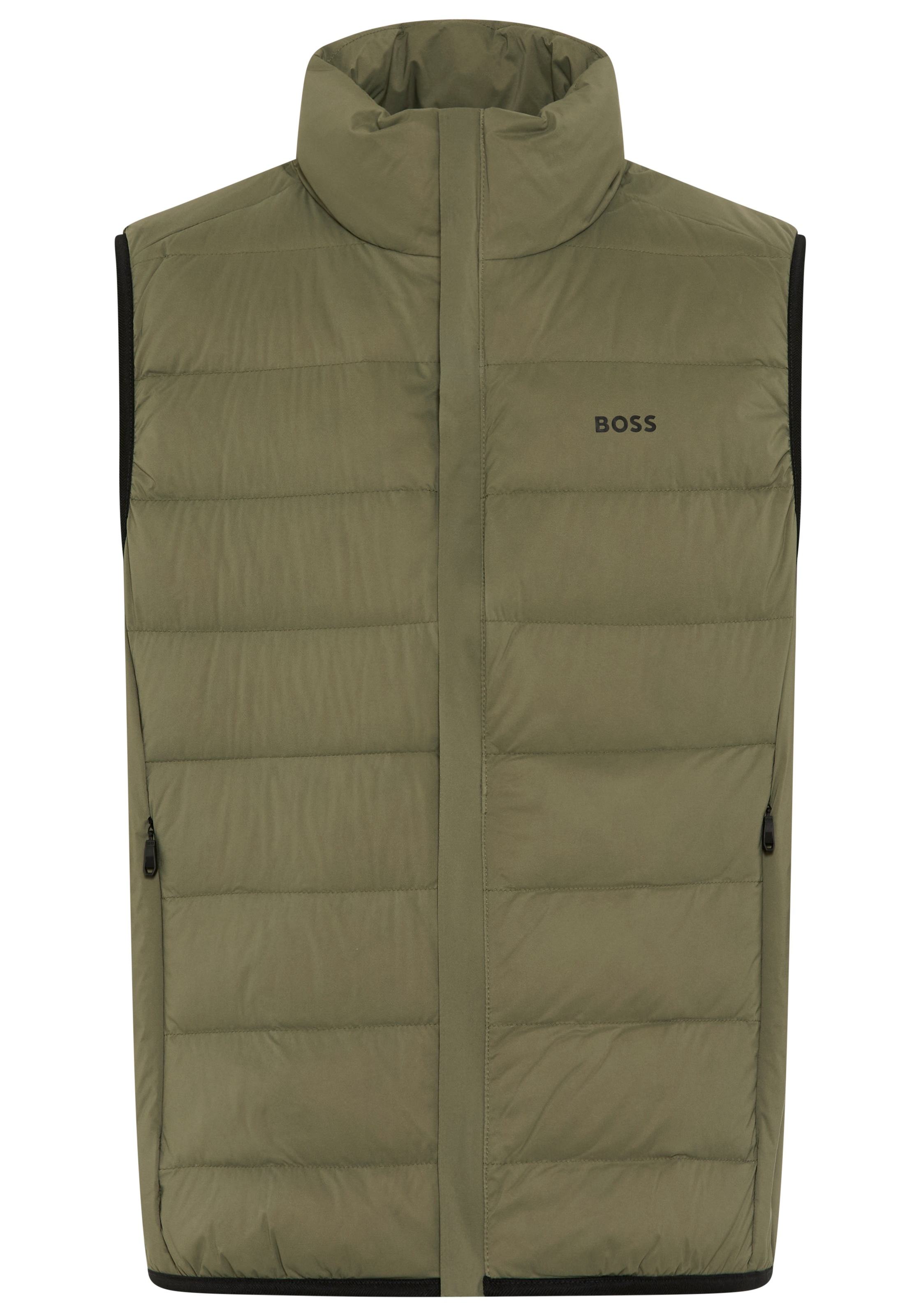 BOSS GREEN Daunenweste Stehkragen, Regular Fit, 4-Wege-Stretch-Qualität