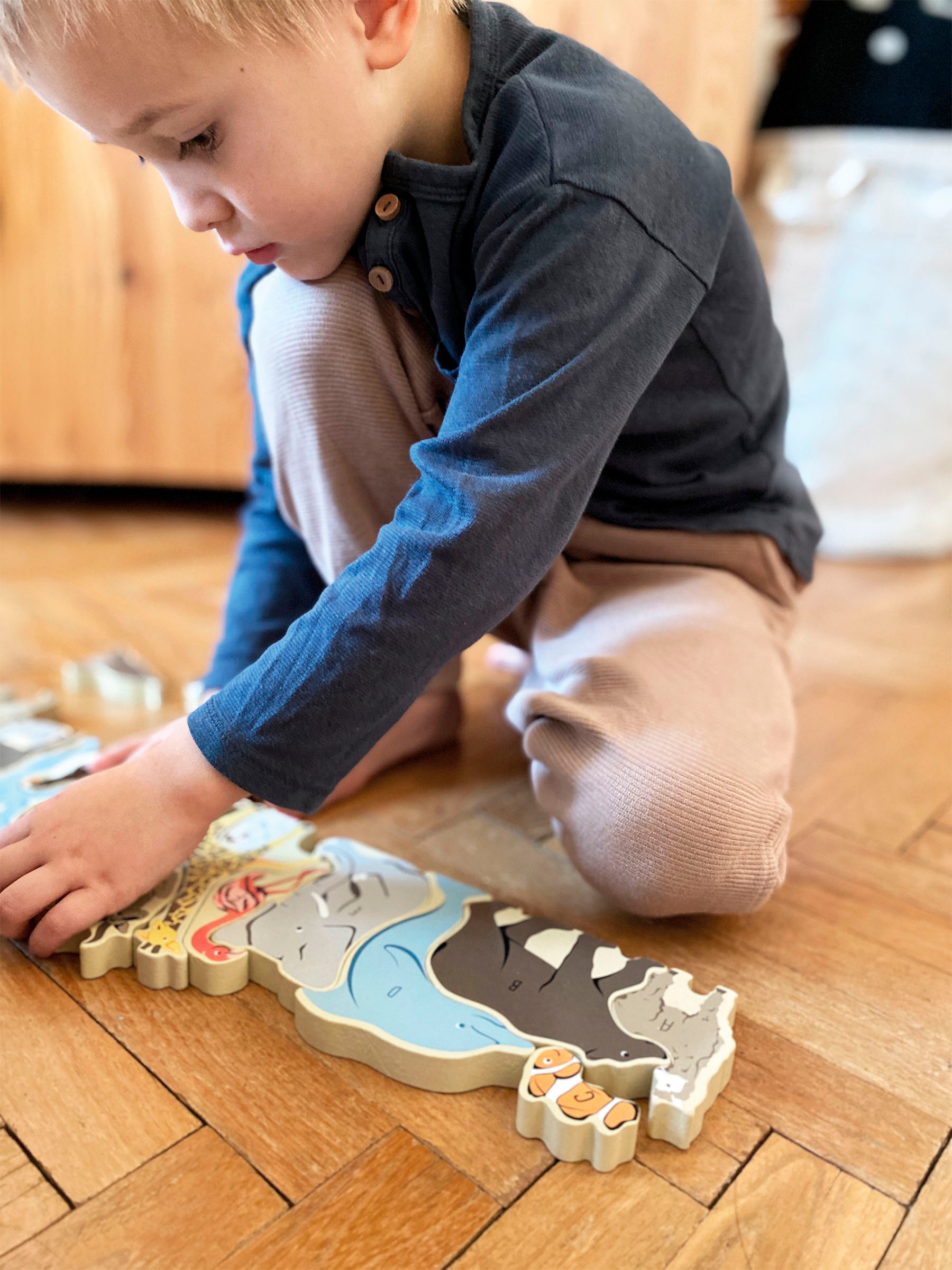Small Foot Konturenpuzzle »Buchstabenpuzzle Tiere«