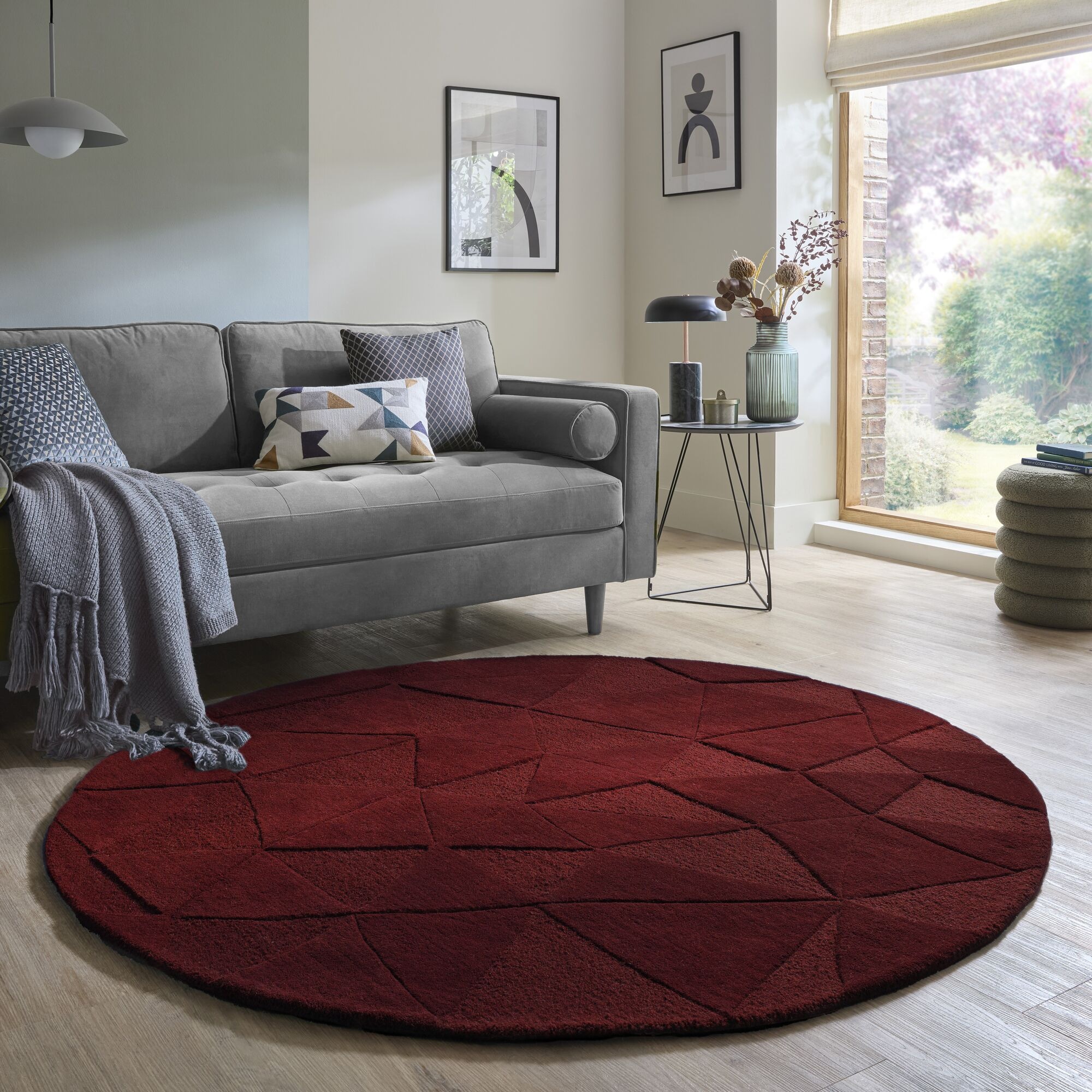 FLAIR RUGS Wollteppich »Shard« rechteckig 10 mm Höhe Hoch-Tief Effekt, Hand günstig online kaufen