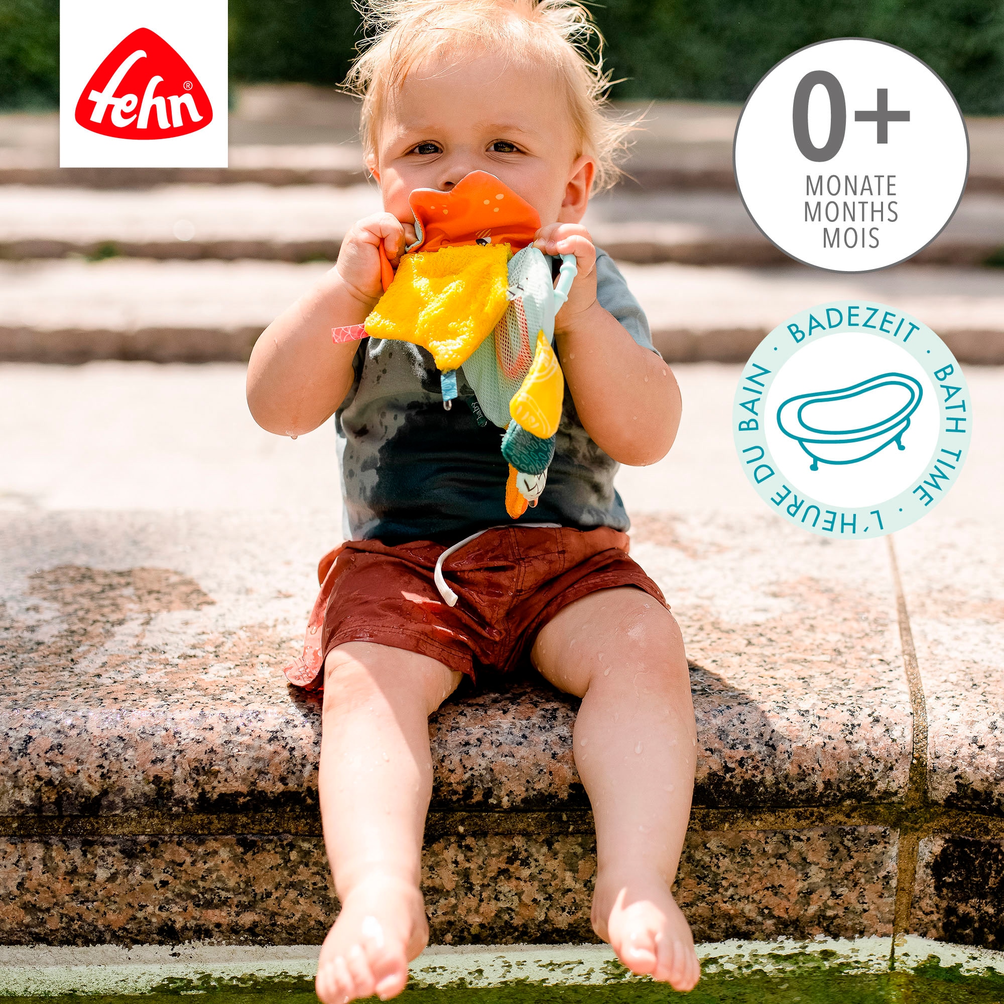 Fehn Badespielzeug »Plansch & Play,Badebuch Oktopus«, mit Befestigungsring