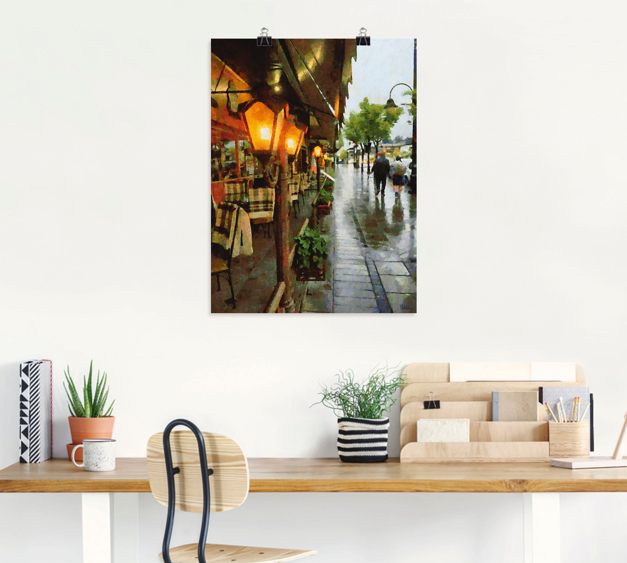 Artland Wandbild »Restaurant Lampen«, Restaurant & Cafés, (1 St.), als Alubild, Outdoorbild, Leinwandbild, Poster in verschied. Größen