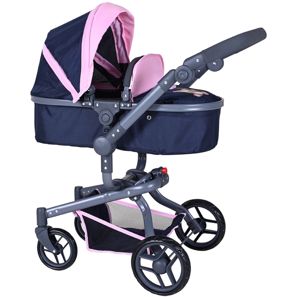 Knorrtoys® Kombi-Puppenwagen »Boonk - Navy Pink Bear«