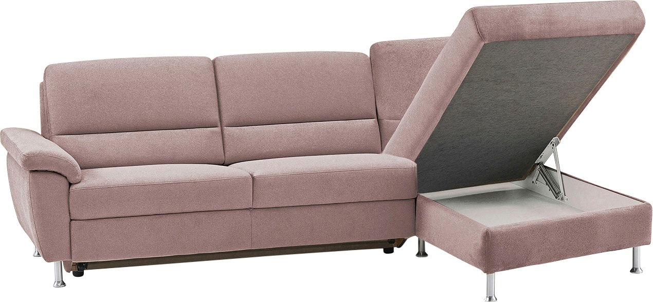 CALIZZA INTERIORS Ecksofa »Onyx L-Form«, Recamiere links oder rechts, wahlweise mit Bettfunktion, Breite 270 cm