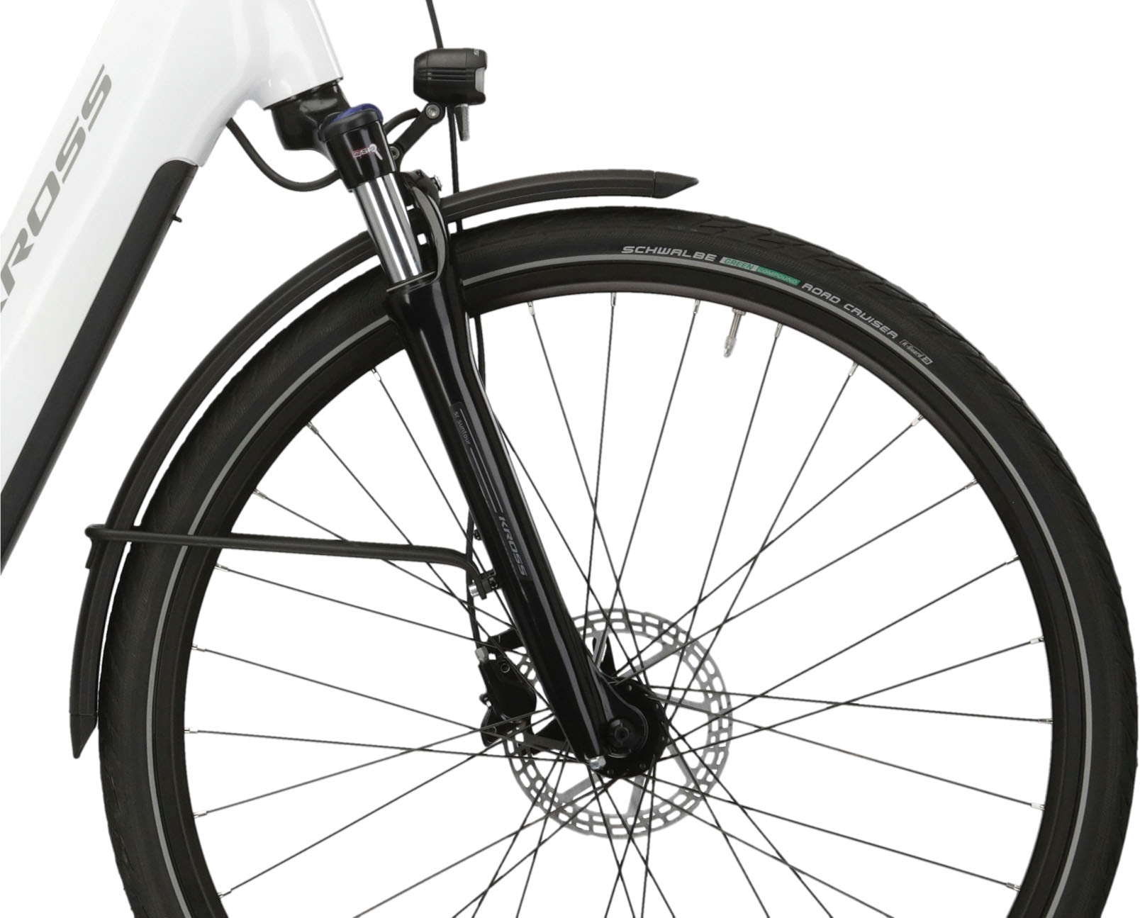 Kross E-Bike »KROSS E-Trekkingrad Trans 5.0 28" weiß 9 Gänge«, 9 Gang, microSHIFT, ADVENT M619, Mittelmotor 250 W, Pedelec, Elektrofahrrad für Damen und Herren
