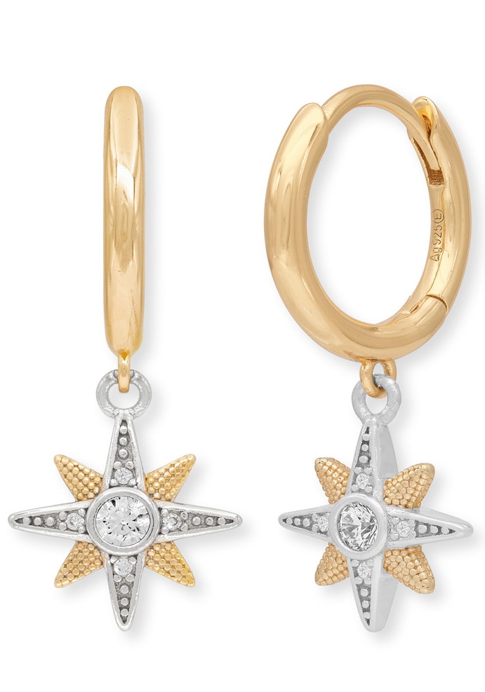 Engelsrufer Paar Creolen »Twinkle Twinkle Little Star Stern« Mit Zirkonia (synth.)