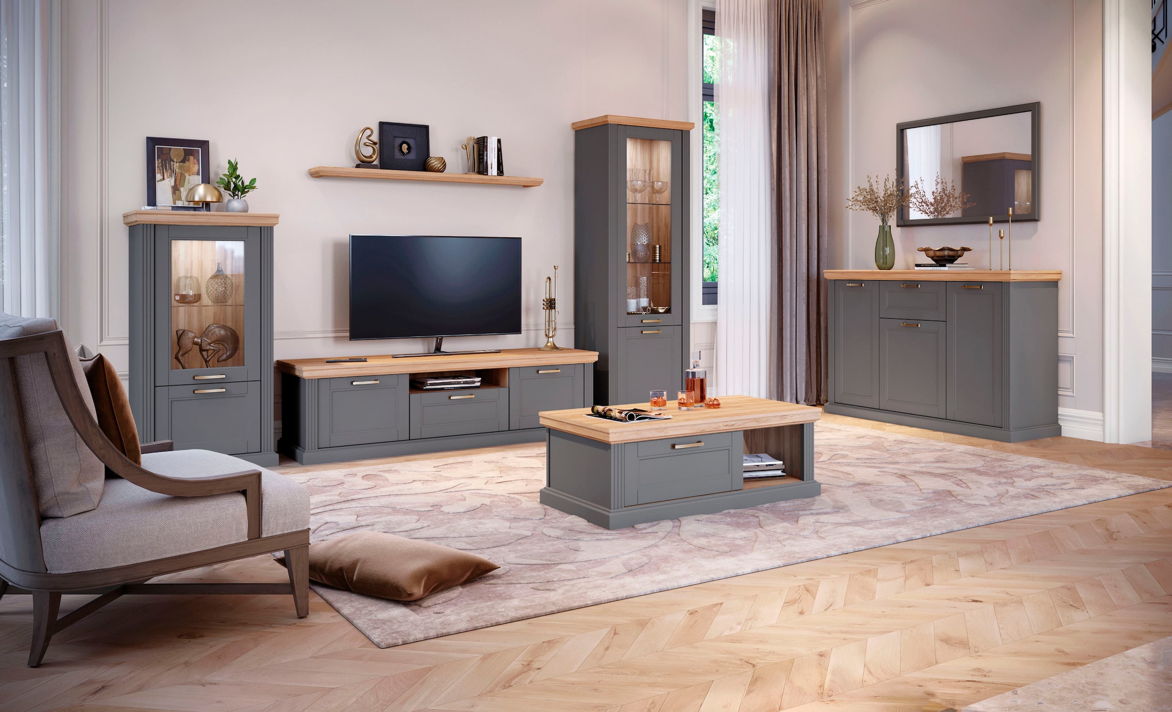 Home affaire Couchtisch »Tara«, mit Soft-Close-Funktion, mit Rollen und Stauraum