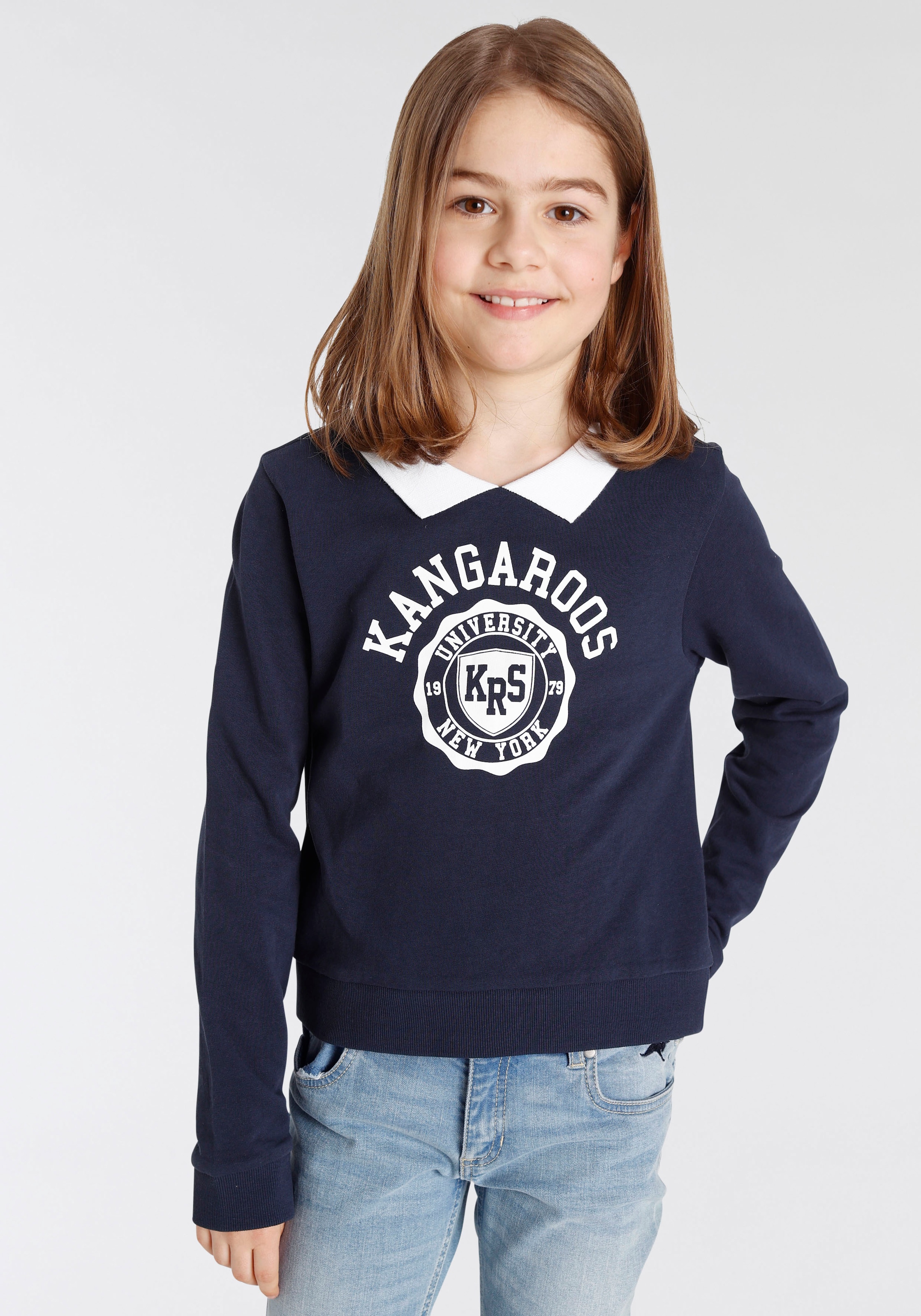 KangaROOS Sweatshirt, in kurzer Form mit kaufen Polokragen