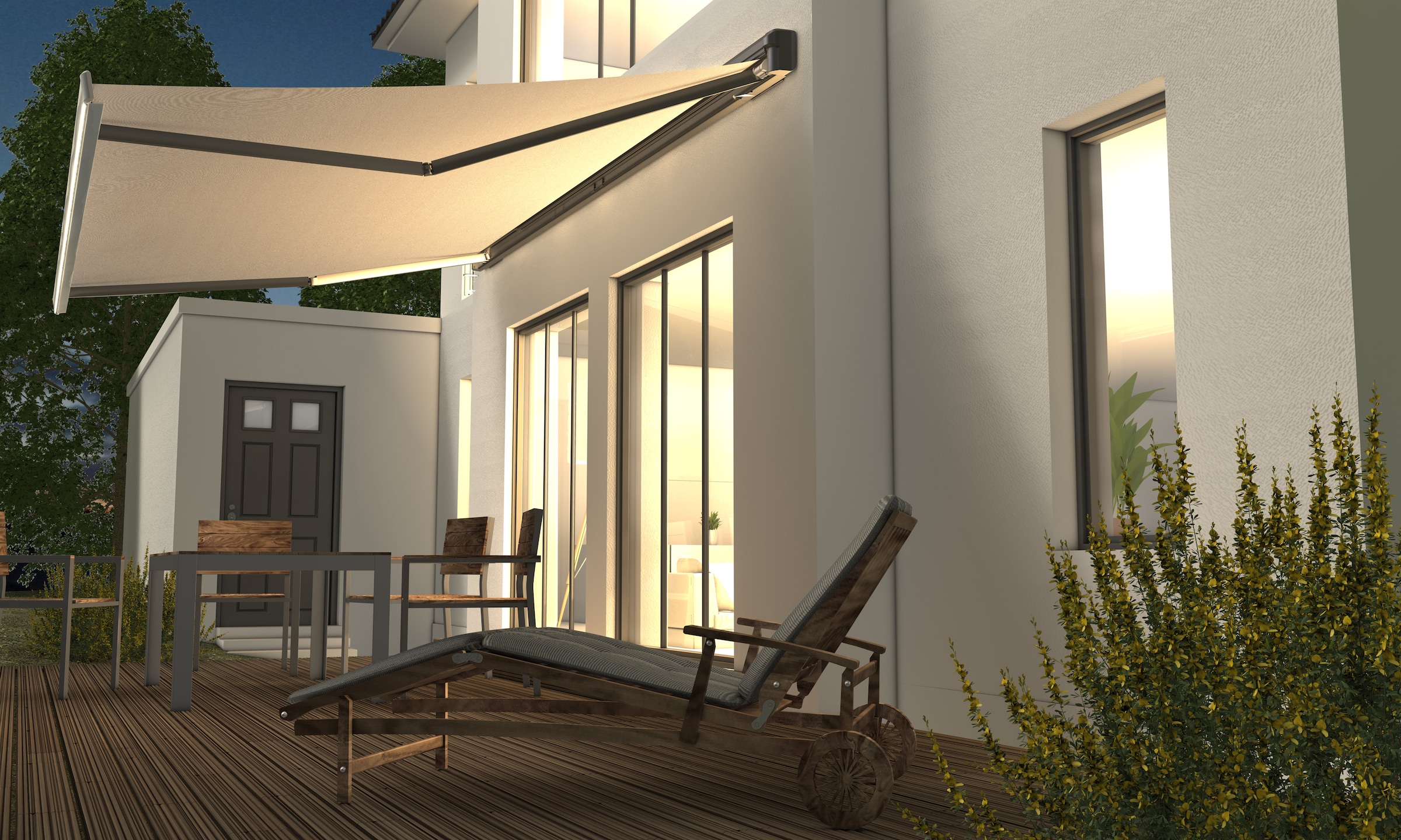 Spettmann Kassettenmarkise »SUNLITE« mit Funkmotor und LED-Stripes, verschiedene Größen und Farben