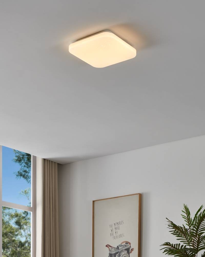 EGLO LED Deckenleuchte »FRANIA-S Deckenlampe, weiß, Kristalleffekt, geringe günstig online kaufen