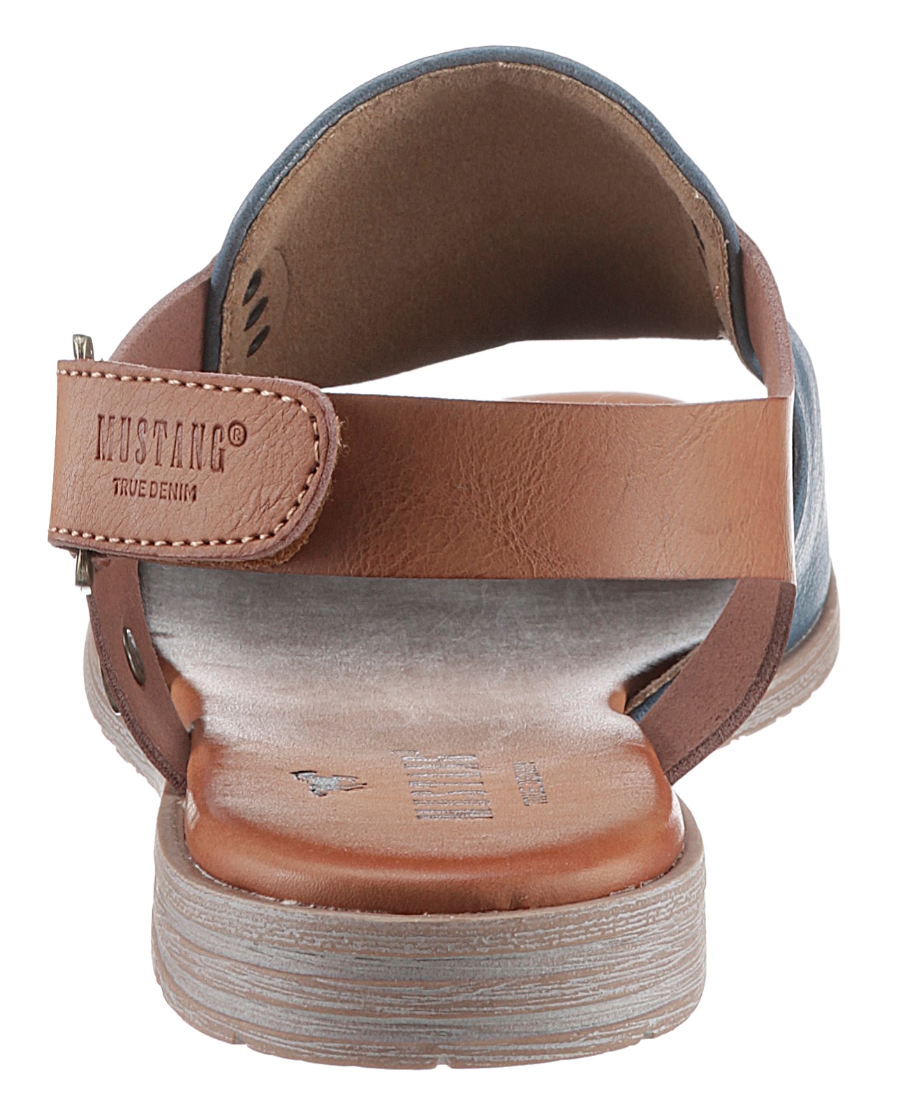 Mustang Shoes Riemchensandale, Sommerschuh, Sandalette, Blockabsatz, mit Klettverschluss