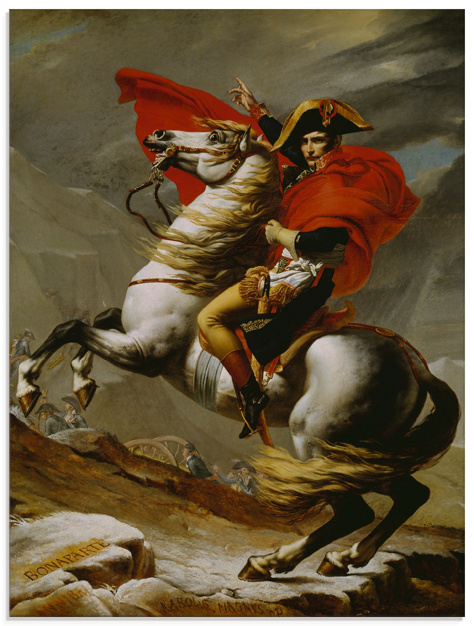 Artland Glasbild »Napoleon bei der Überquerung der Alpen.«, Menschen, (1 St.), in verschiedenen Größen