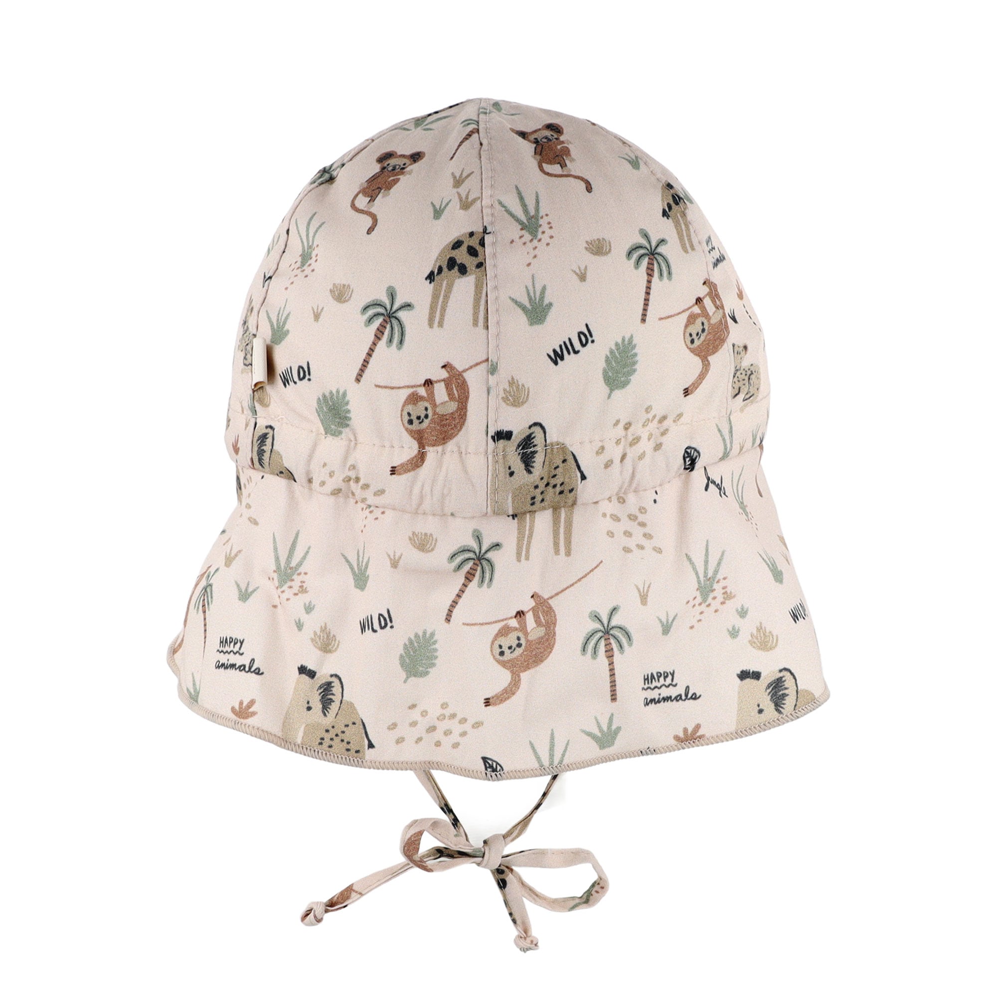MAXIMO Schirmmütze 1 Stk. Beige, Dschungeltiere, Nackenschutz, Bindeband, Unisex