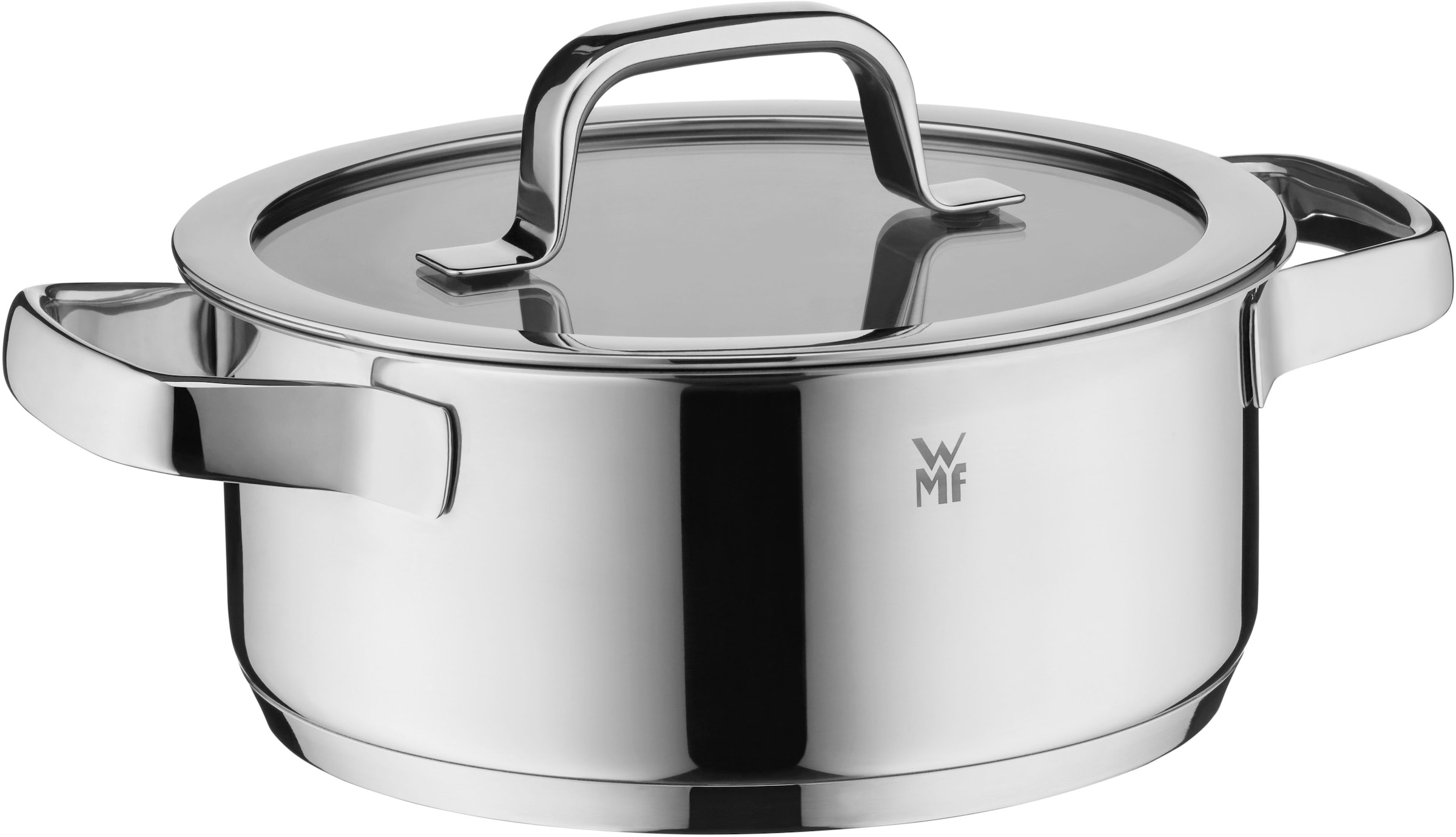 WMF Topf-Set »Compact Cuisine«, Cromargan® Edelstahl Rostfrei 18/10, (Set, 9 tlg.), platzsparend stapelbar, wärmereduzierende Hohlgriffe, Innenskalierung