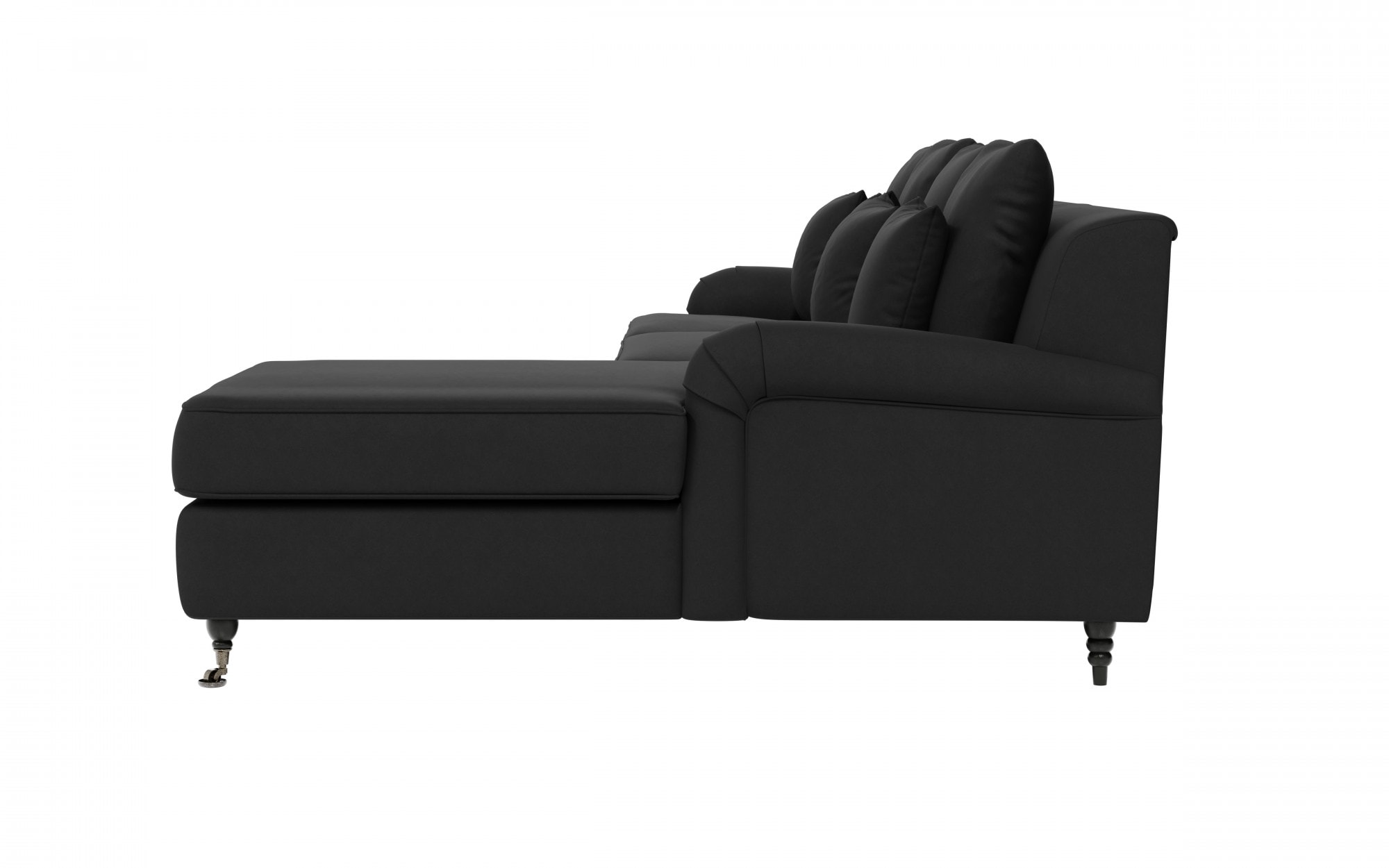 Guido Maria Kretschmer Home&Living Ecksofa »NORIN L-Form«, zwei Fußarten: vorne - Rollen, hinten - Holzfüße