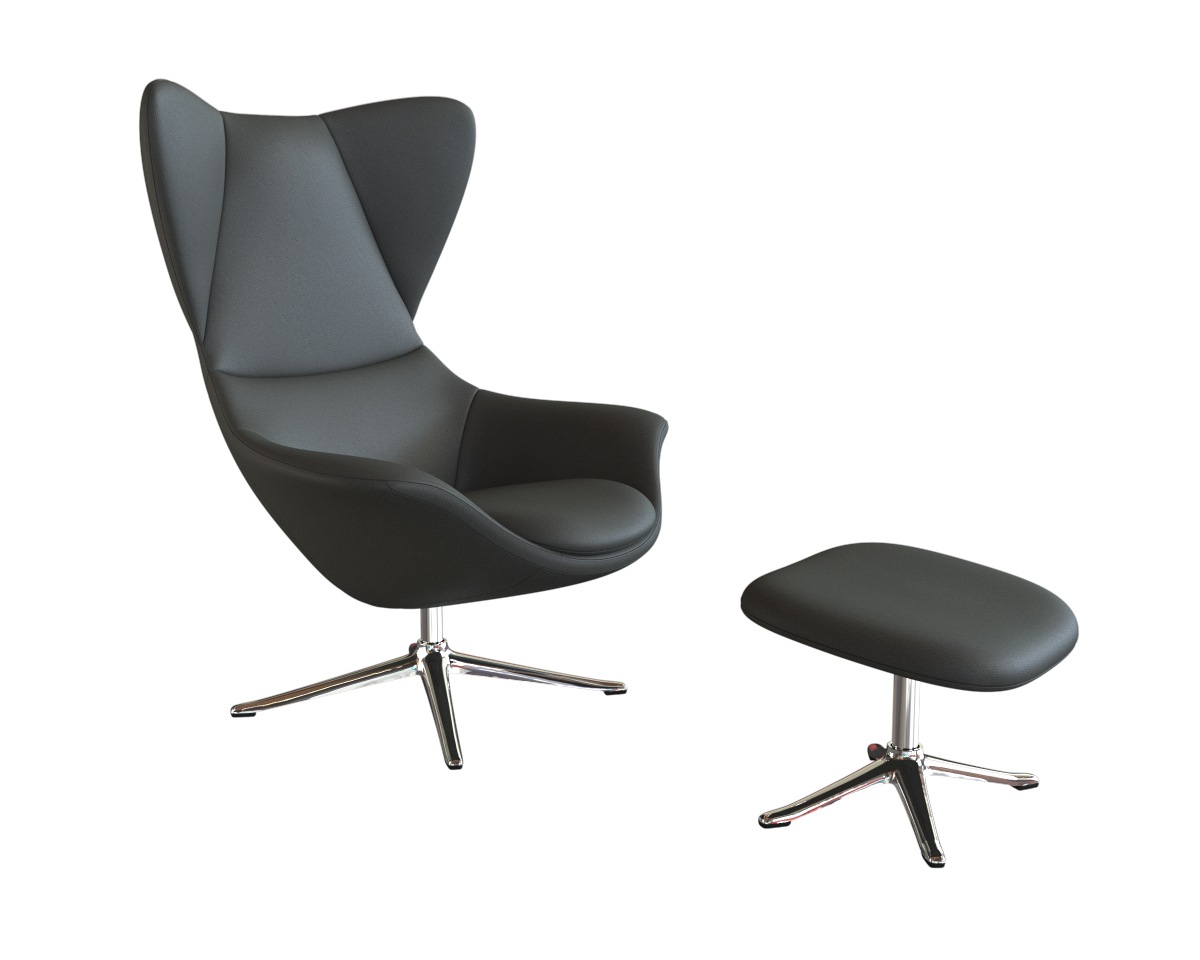 FLEXLUX Ohrensessel »Stilo Relaxsessel, TV-Sessel, OTTOs Choice«, Solitär, Stil-Ikone, drehbar, Fuß Aluminium