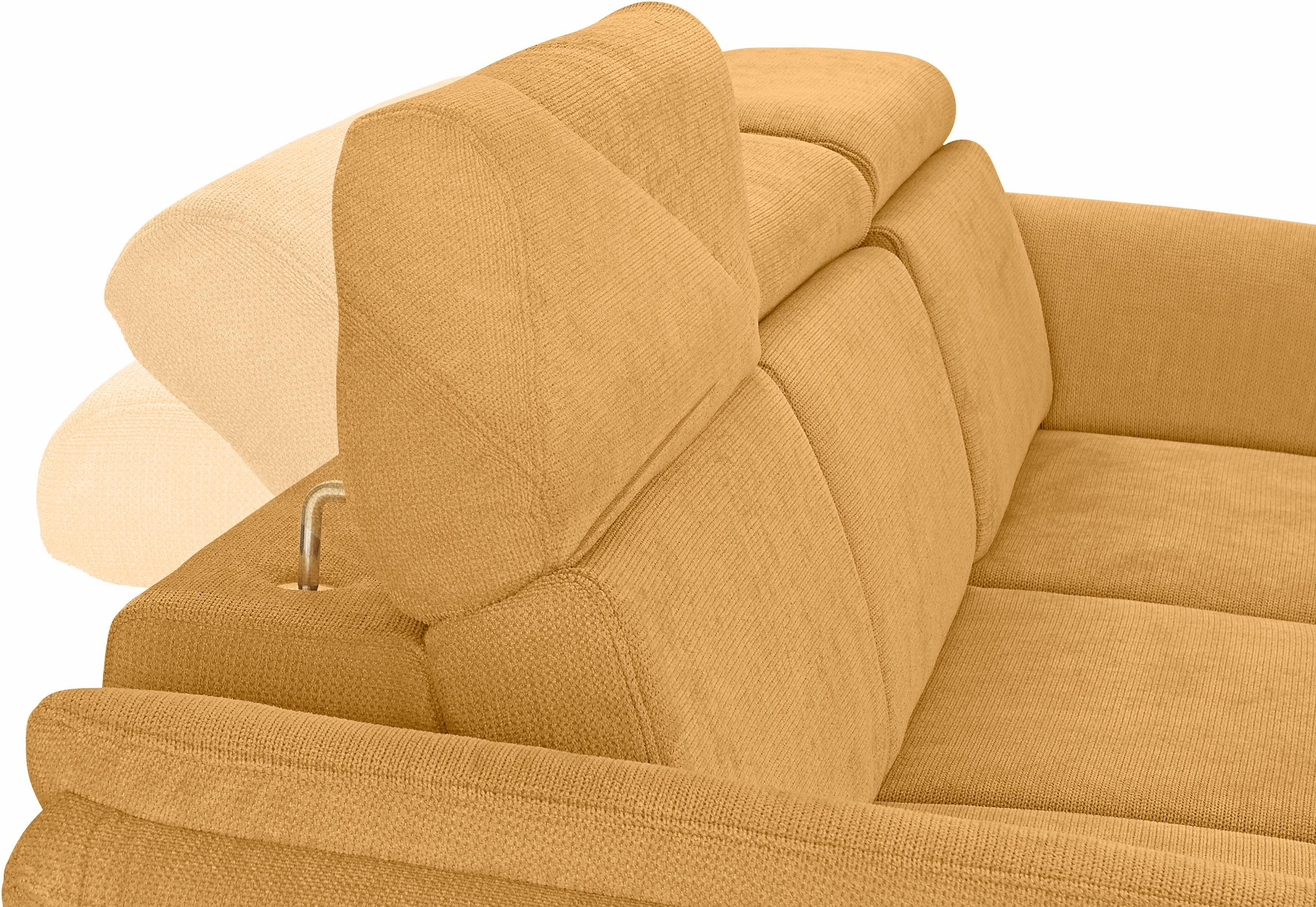 sit&more Ecksofa »Avignon L-Form«, Kopfteilverstellung, wahlweise mit Bettfunktion und Bettkasten