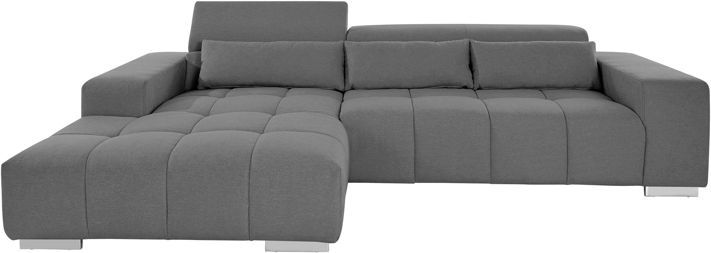 COTTA Ecksofa »Orion L-Form«, mit Kopfteilverstellung & 3 Nierenkissen
