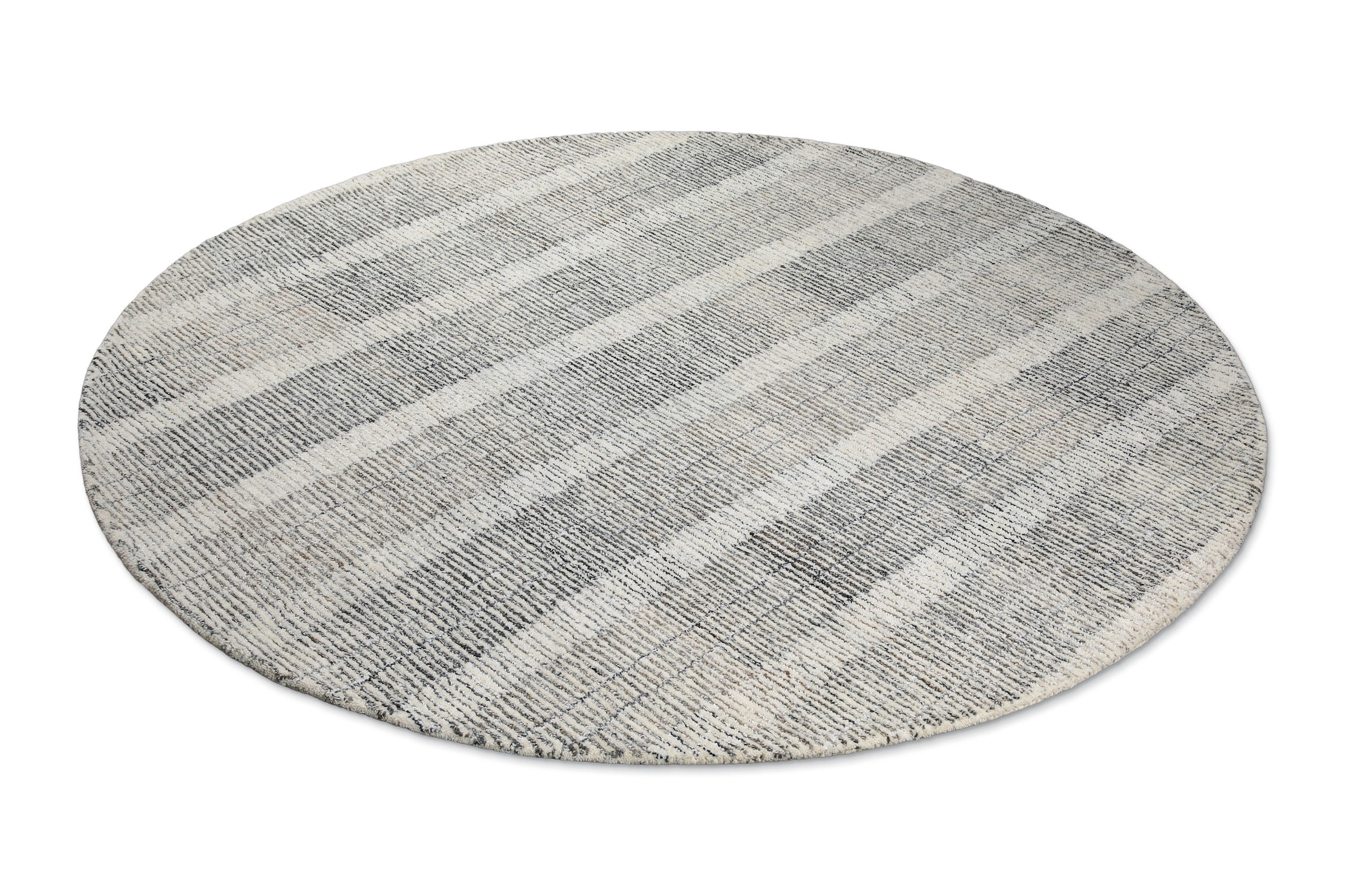 Wecon home Teppich »Hamptons FORTY«, rund, 11 mm Höhe, Fasermix, Kurzflor, Wohnzimmer, Schlafzimmer, elegant, Streifen Muster