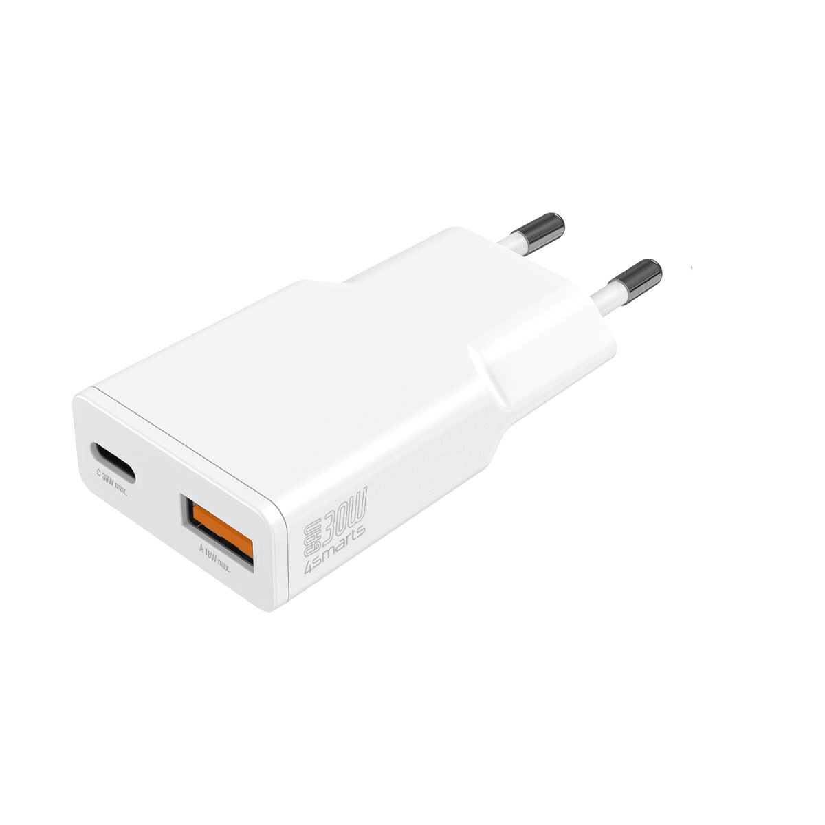 4smarts USB-Ladegerät »Netzladegerät PDPlug Slim Duos 30 W GaN 1C+1A«