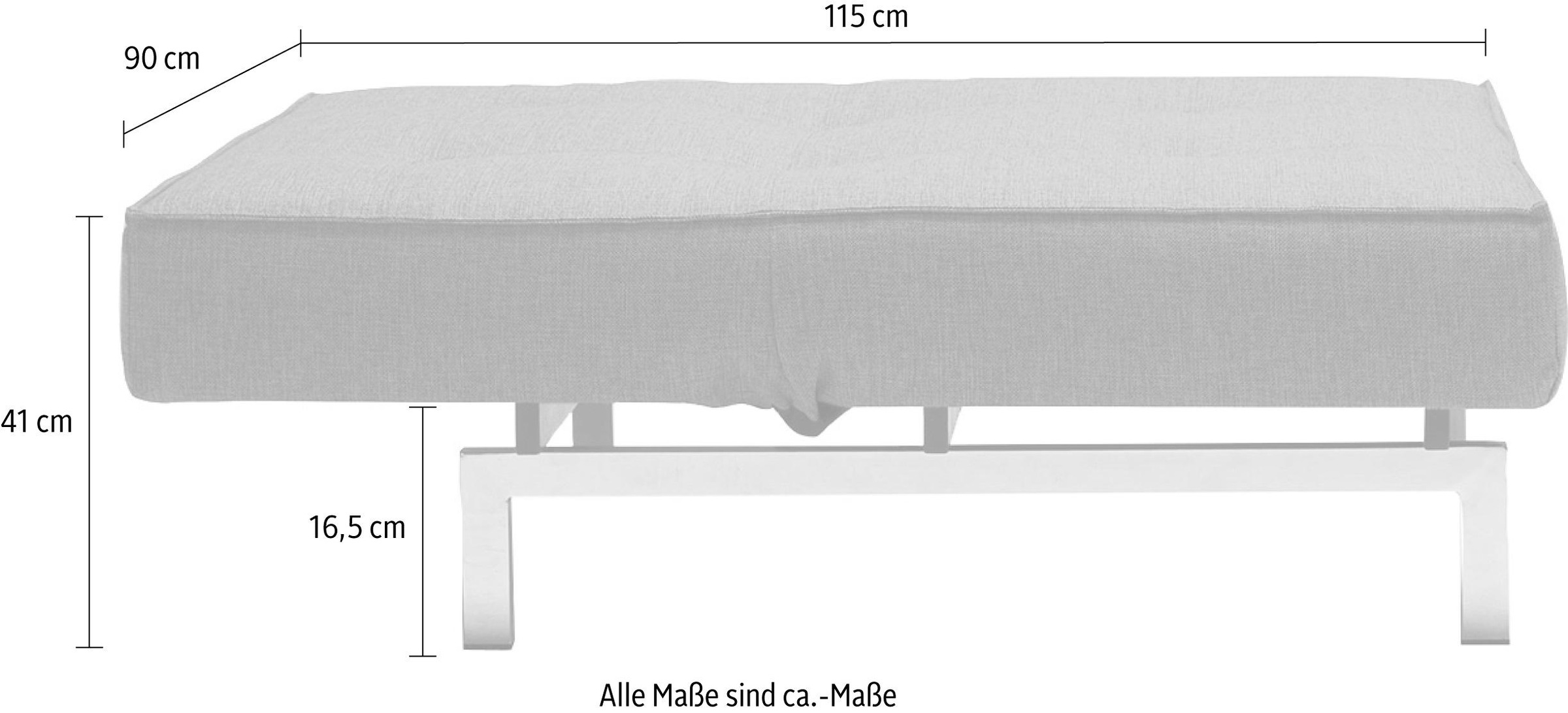 INNOVATION LIVING ™ Sessel »Splitback«, mit chromglänzenden Beinen, in skandinavischen Design