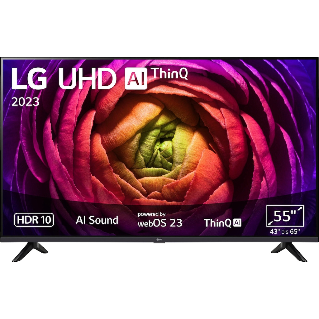 LG LCD-LED Fernseher »55UR73006LA«, 139 cm/55 Zoll, 4K Ultra HD, Smart-TV, UHD-α5 Gen6 4K AI-Prozessor-Direct LED-AI Sound-WebOS 23