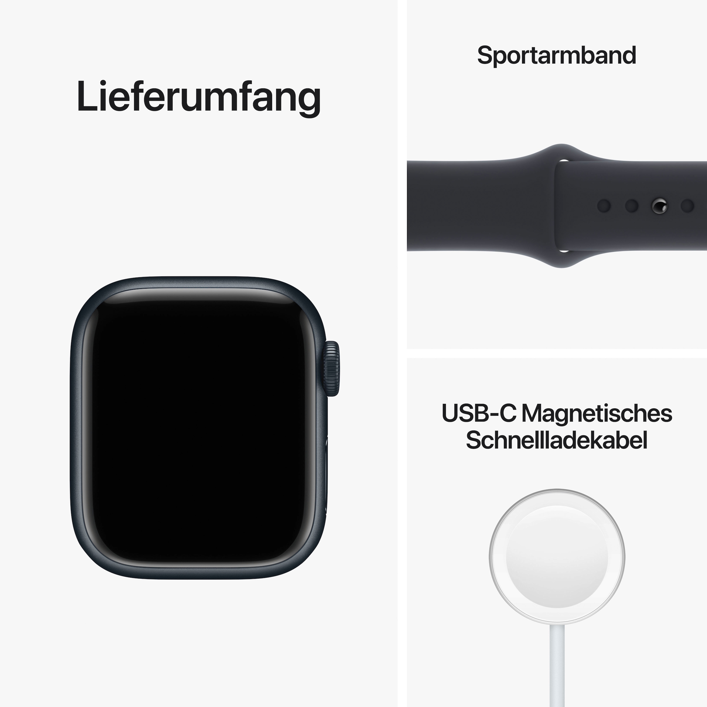 Apple Watch »Watch Series 8 GPS 41mm Aluminium Sportarmband«,)