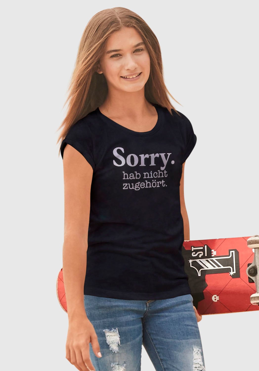KIDSWORLD T-Shirt %Sale weiter in hab Form zugehört.«, legerer nicht im jetzt »Sorry