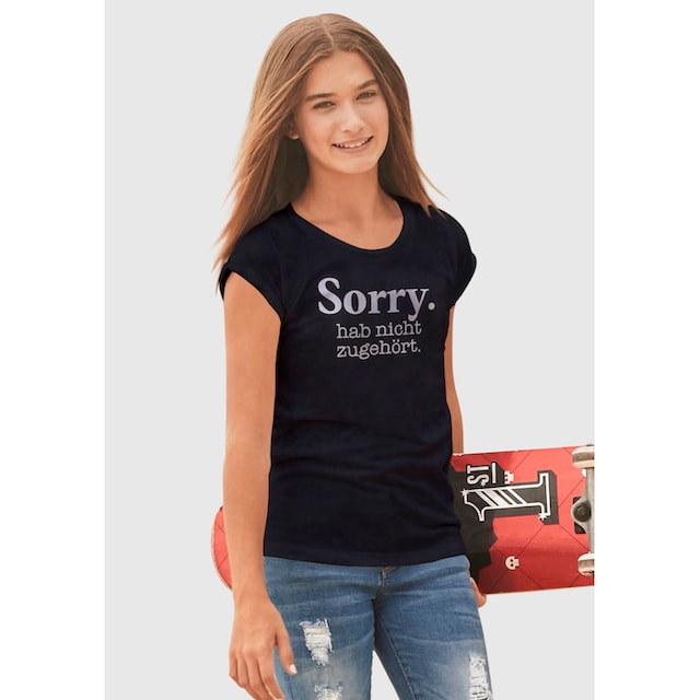 KIDSWORLD T-Shirt »Sorry. hab nicht zugehört.«, in weiter legerer Form  jetzt im %Sale