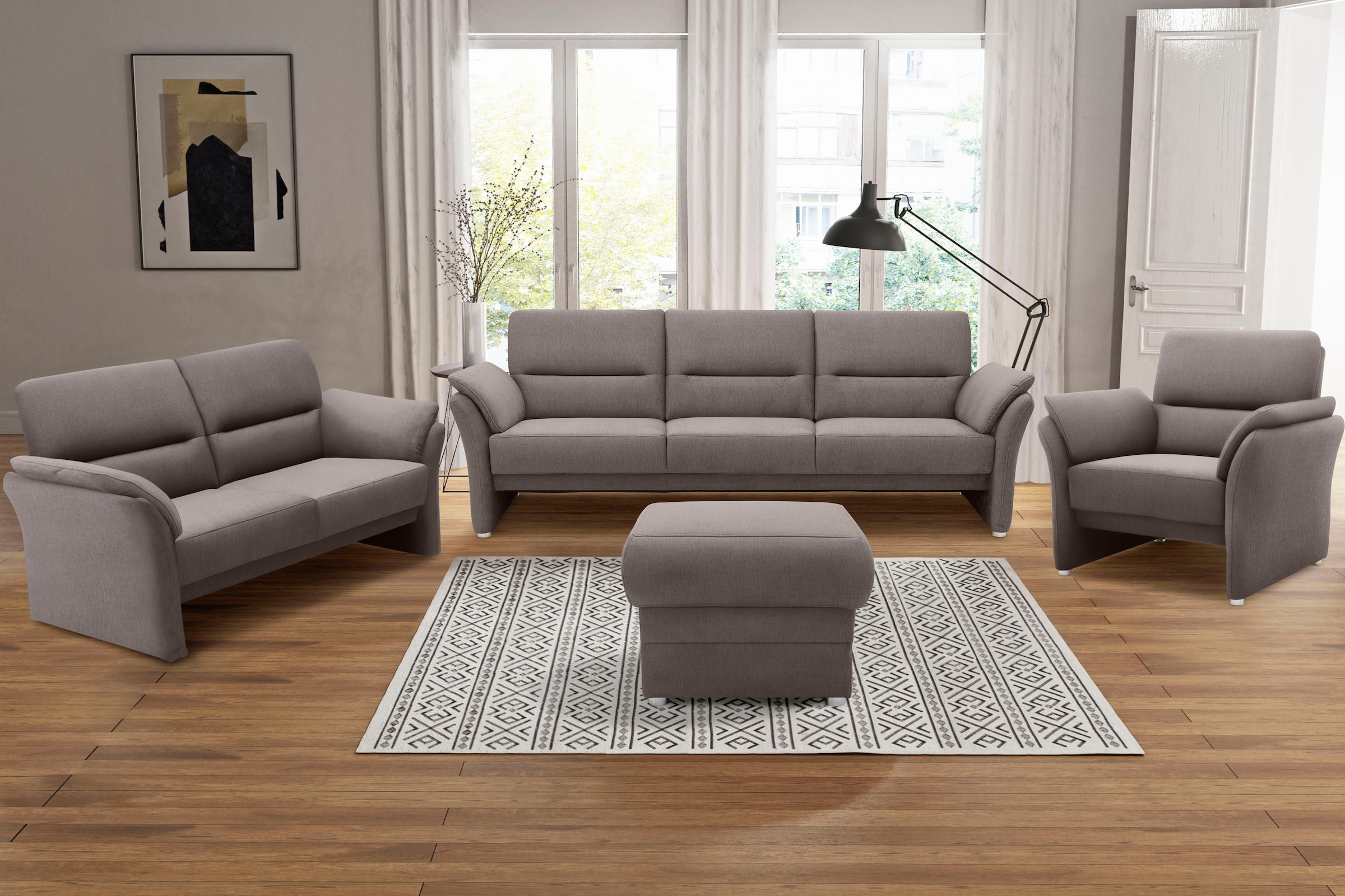 DOMO collection Hocker »Pina, kompakt und bequem«, Passender Hocker zur Serie
