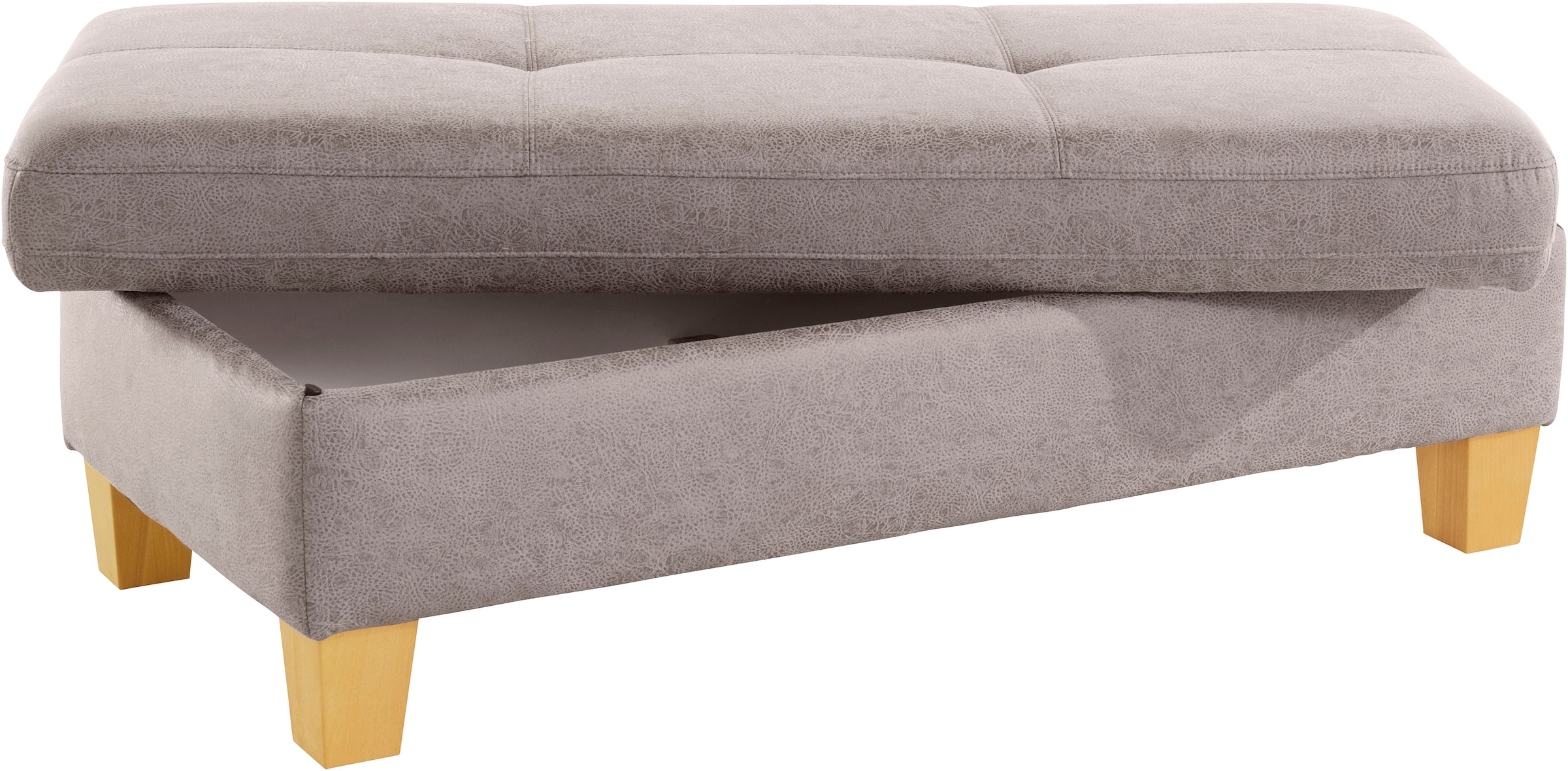 exxpo - sofa fashion Hocker »Enya Bankhocker mit Staufach unter der Sitzfläche«, schöne Detailverarbeitung