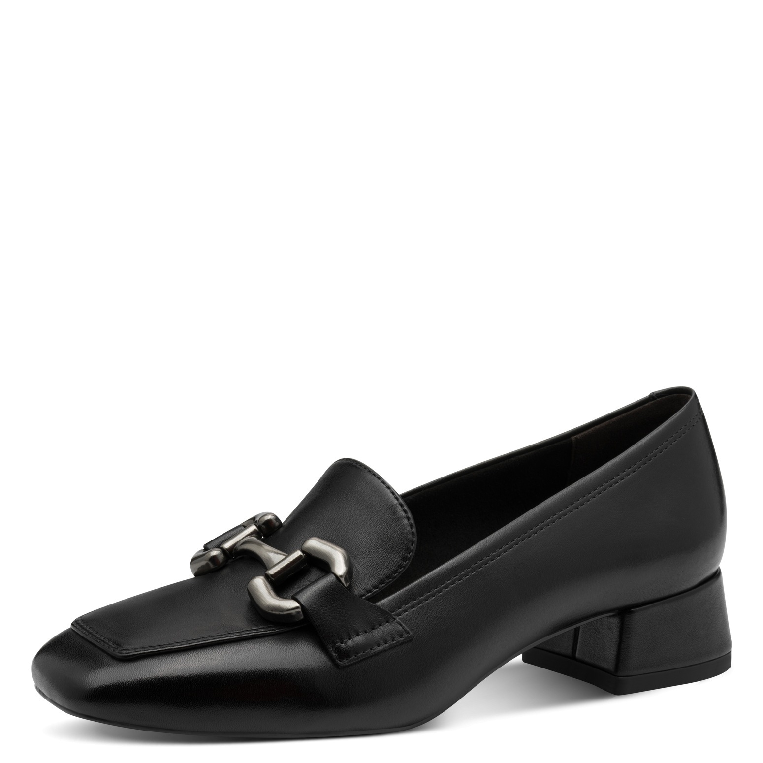Pumps , Blockabsatz, Slipper, Businessschuh mit Zierriegel, Schmuckelement, Gr. 41, schwarz