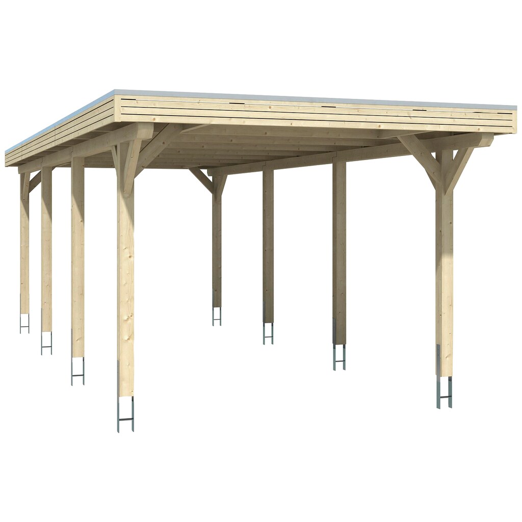 Skanholz Einzelcarport »Spessart«, Leimholz-Nordisches Fichtenholz, 291 cm, braun