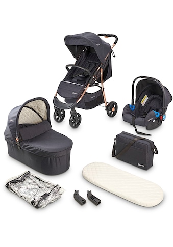 Kombi-Kinderwagen »Style - 3in1, rosegold/black«, inkl. Babyschale mit Adaptern u....