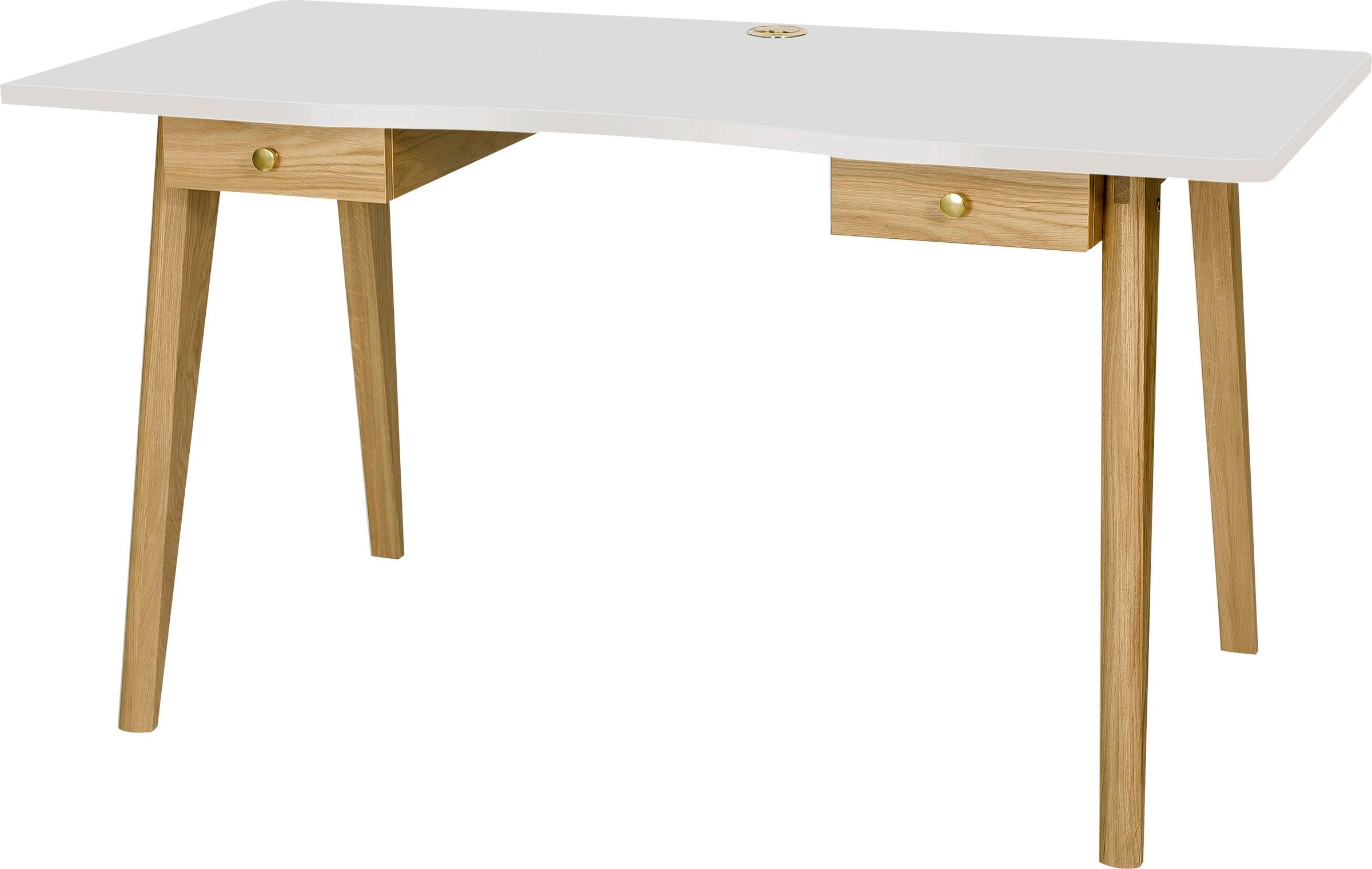 Woodman Schreibtisch »Nice« B/T/H: 140/70/75 cm, im skandinavian Design, Ti günstig online kaufen