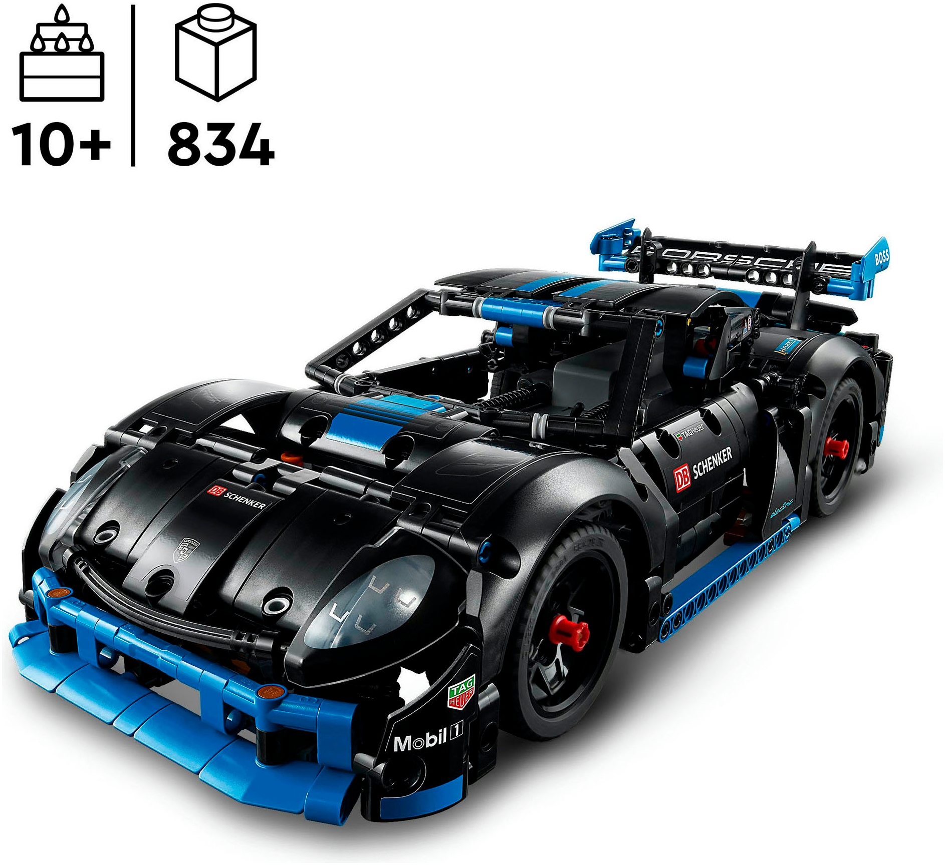 LEGO® Konstruktionsspielsteine »Porsche GT4 e-Performance Rennwagen (42176), LEGO Technic«, (834 St.), Made in Europe