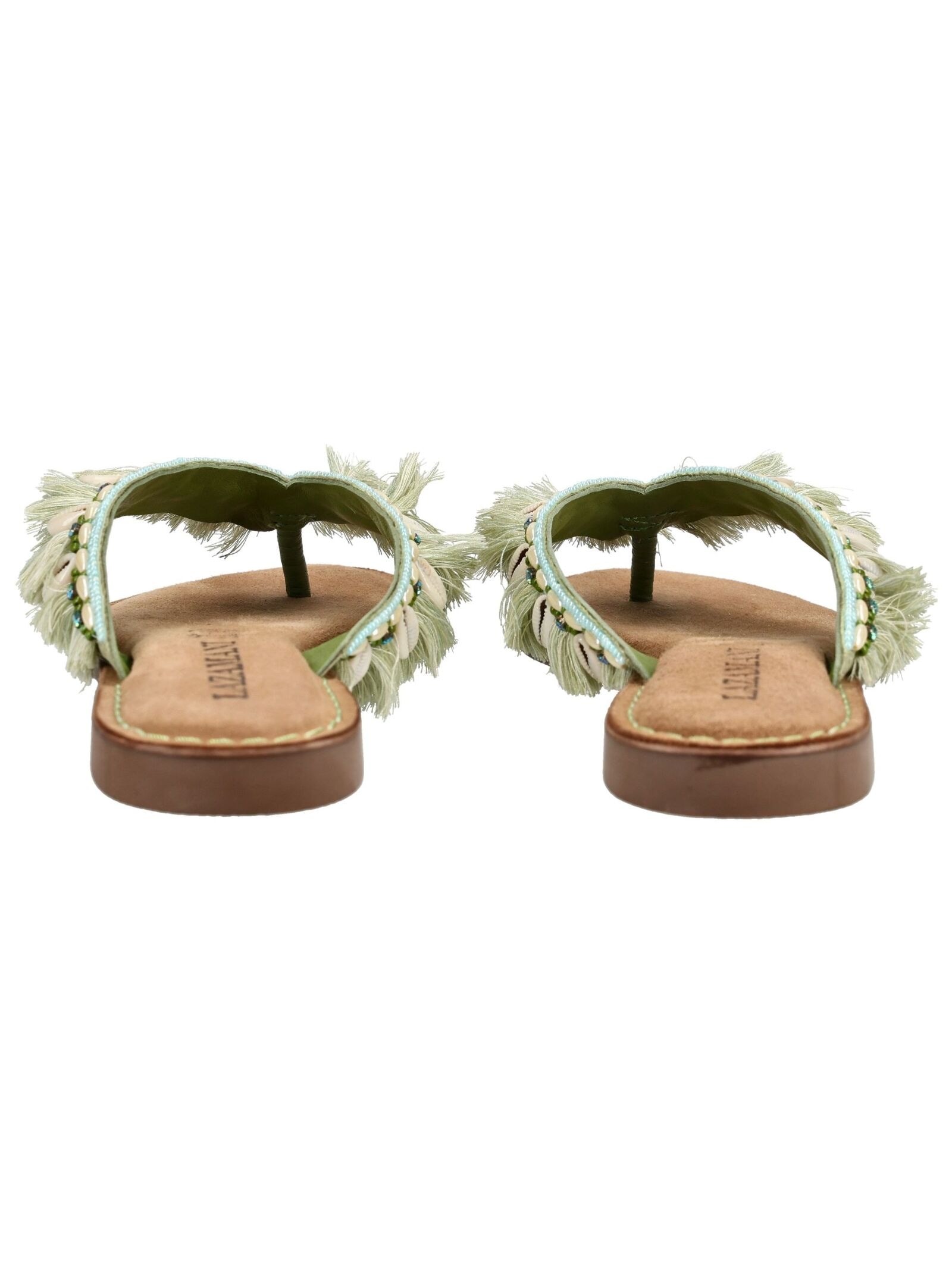 Lazamani Zehentrenner »Lazamani Pantoletten Leder/Textil«