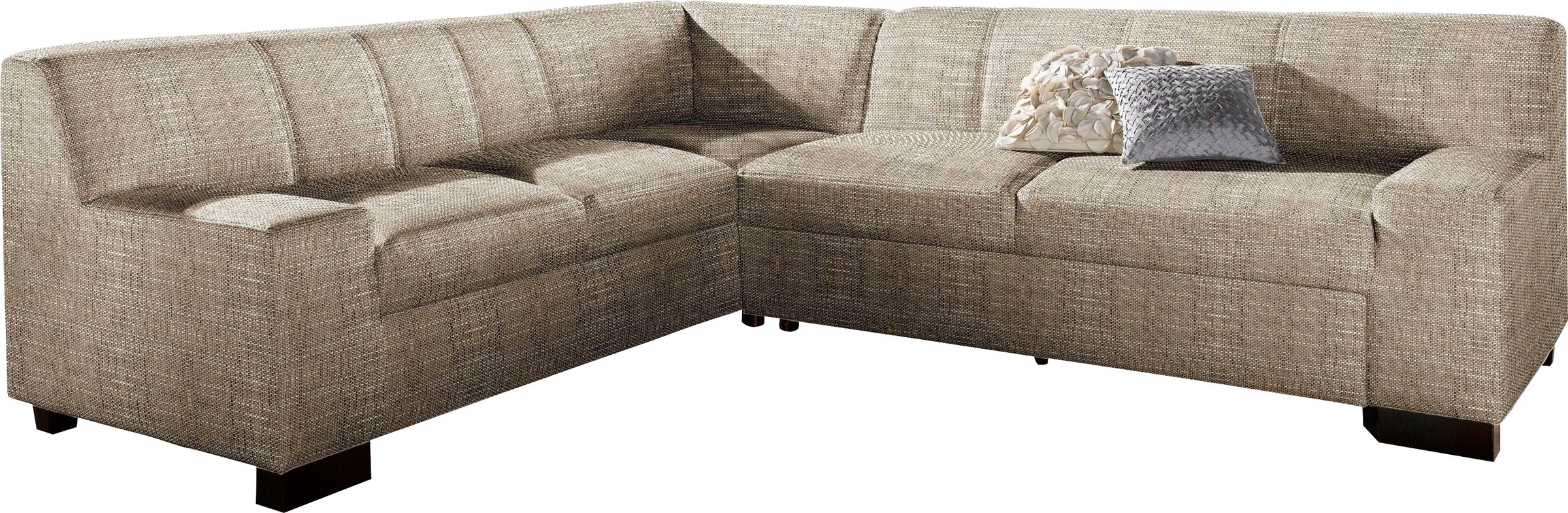DOMO collection Ecksofa »Norma, moderne Armlehnen, zeitlos und elegant, L-Form«, wahlweise mit Bettfunktion