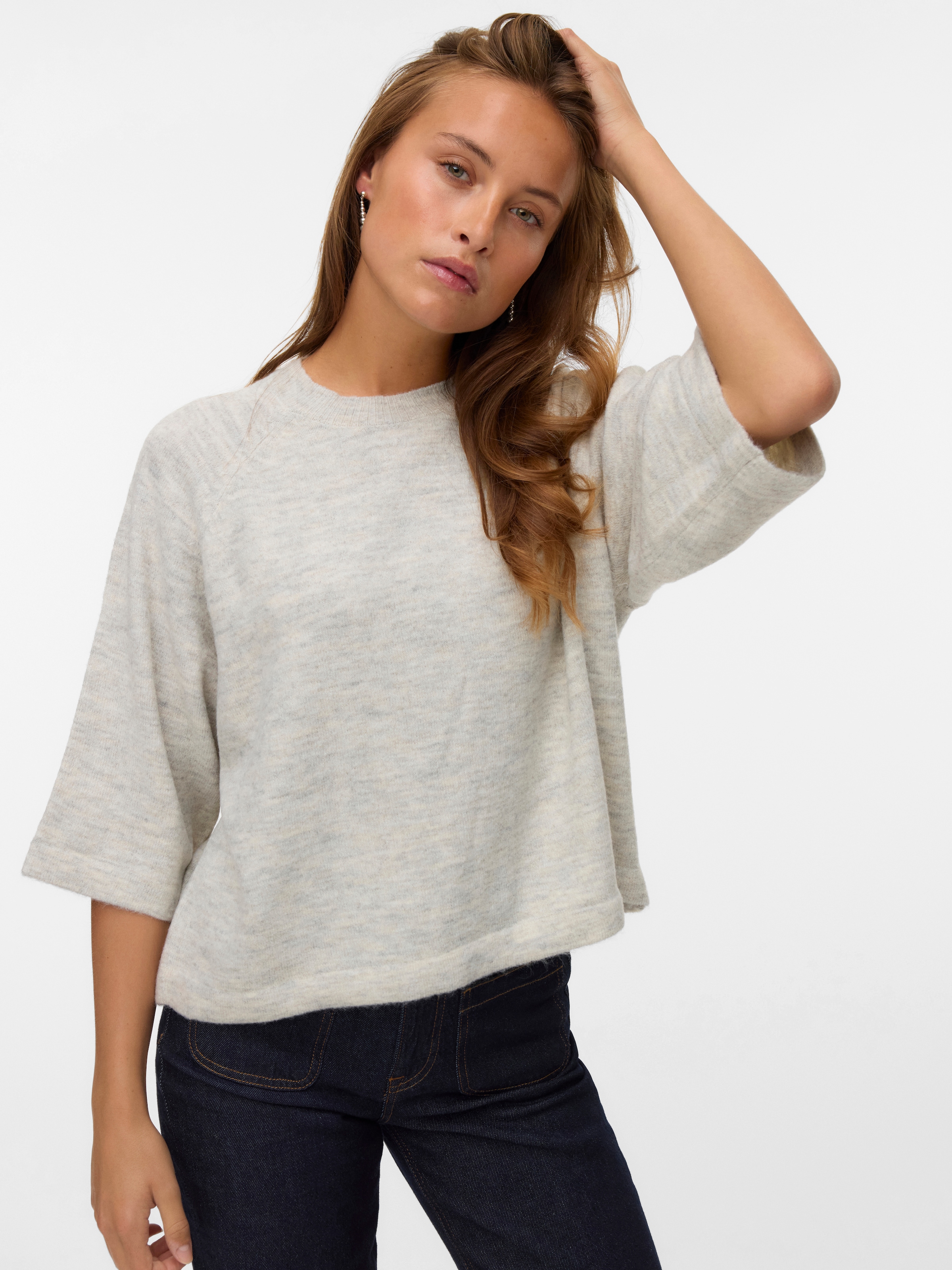 Vero Moda Strickpullover »VMLEFILE 3/4 O-NECK PULLOVER NOOS«