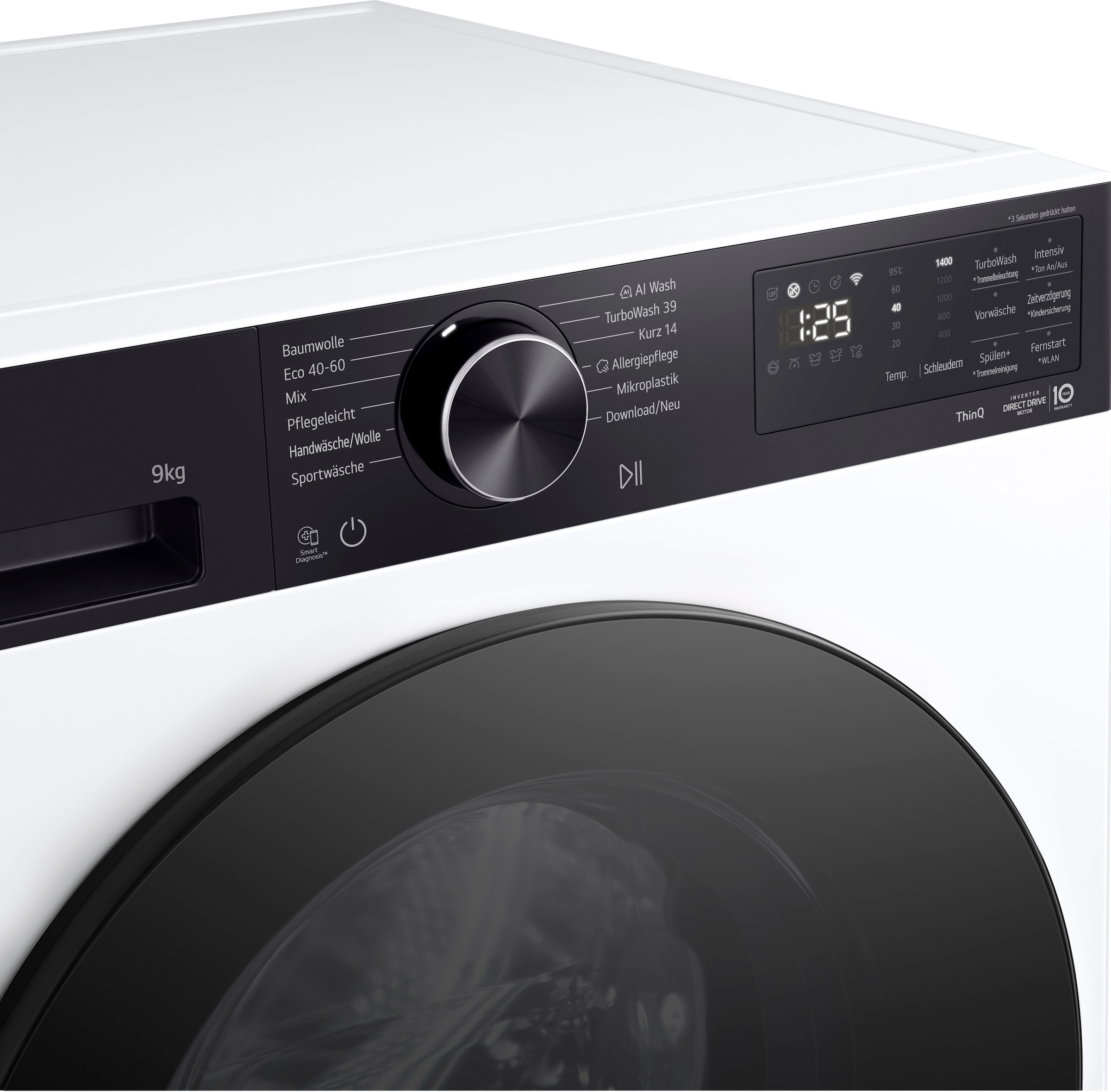 LG Waschmaschine Serie X7 »F4WX709YP« 9 kg 1400 U/min AI Wash, ThinQ App inkl. Programm-Download, 14-Minuten-Kurzprogramm