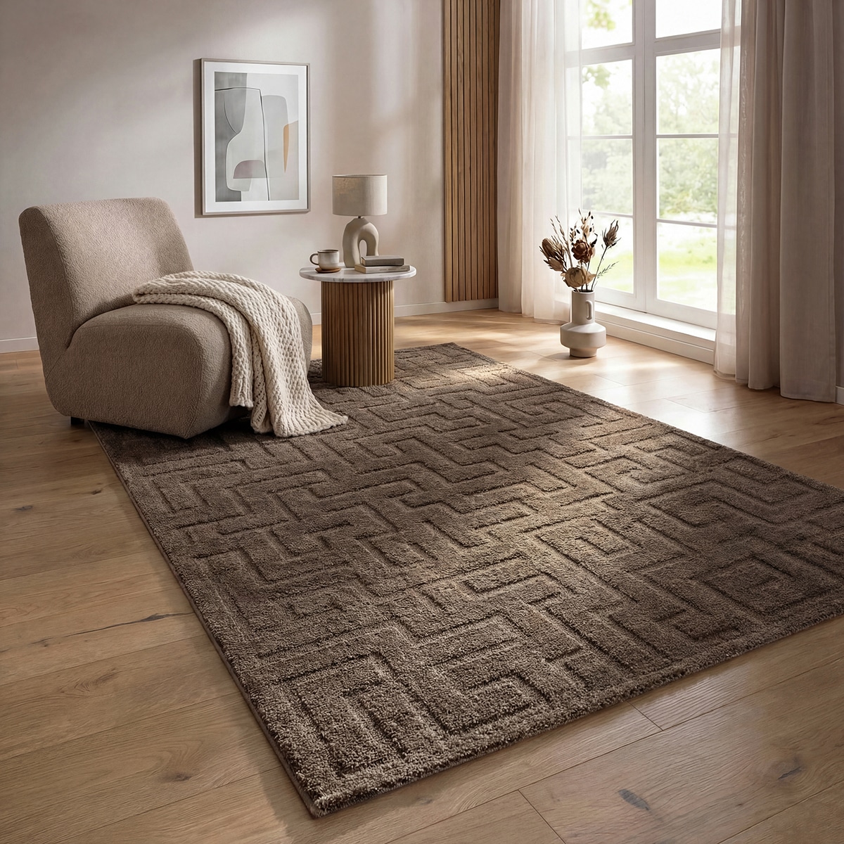 the carpet Designteppich »Elisa« rechteckig 15 mm Höhe mit klaren geometrischen Formen und Linien