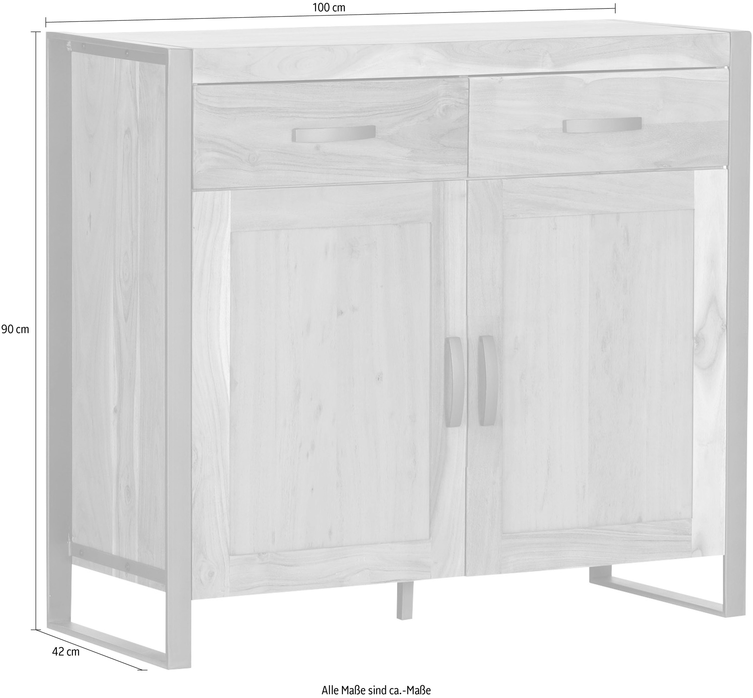 Gutmann Factory Kommode »Alvara«, mit Rattan Geflecht