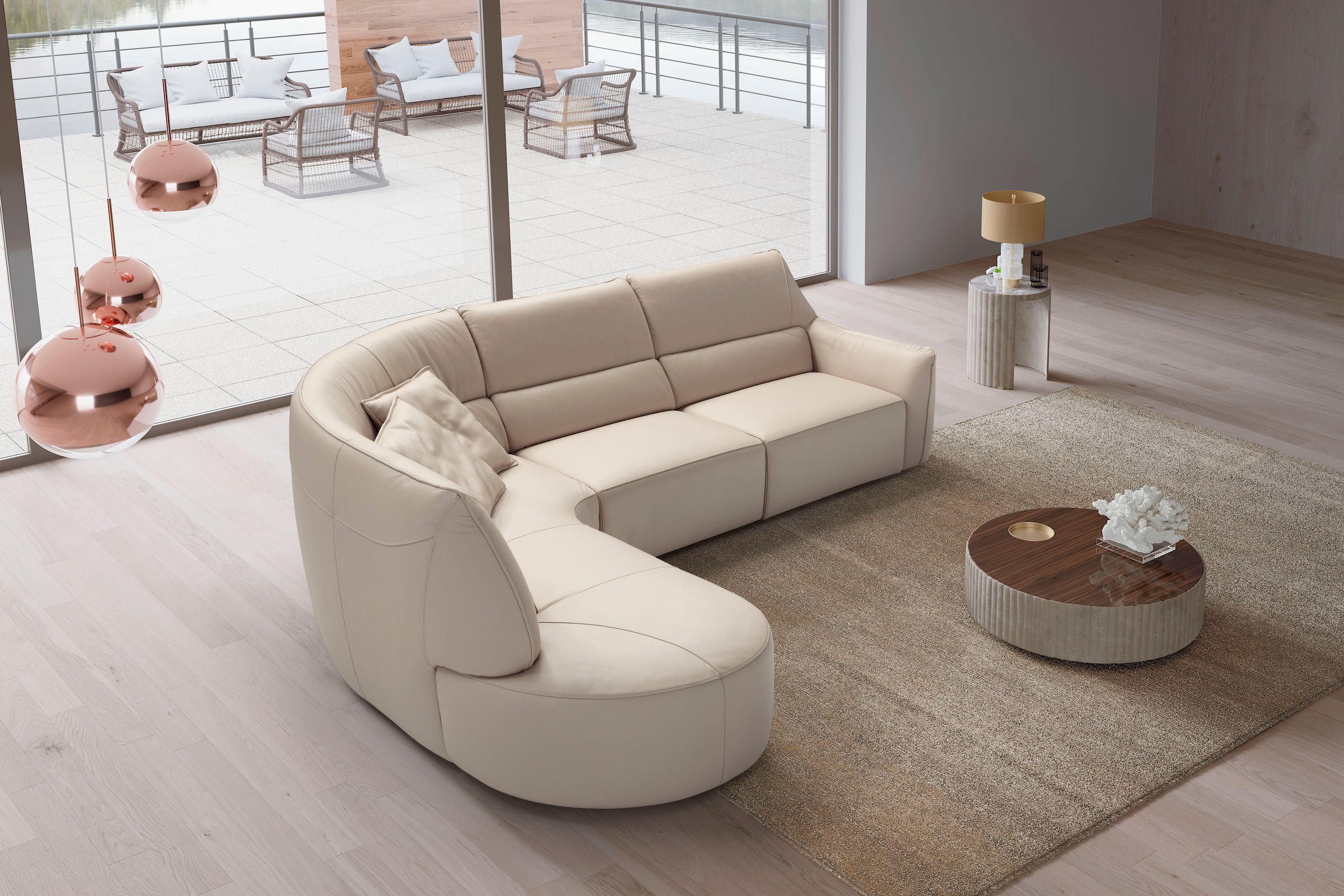 Egoitaliano Ecksofa »Puffy, extravagant & edel, Retro Designsofa, hoher Sit günstig online kaufen